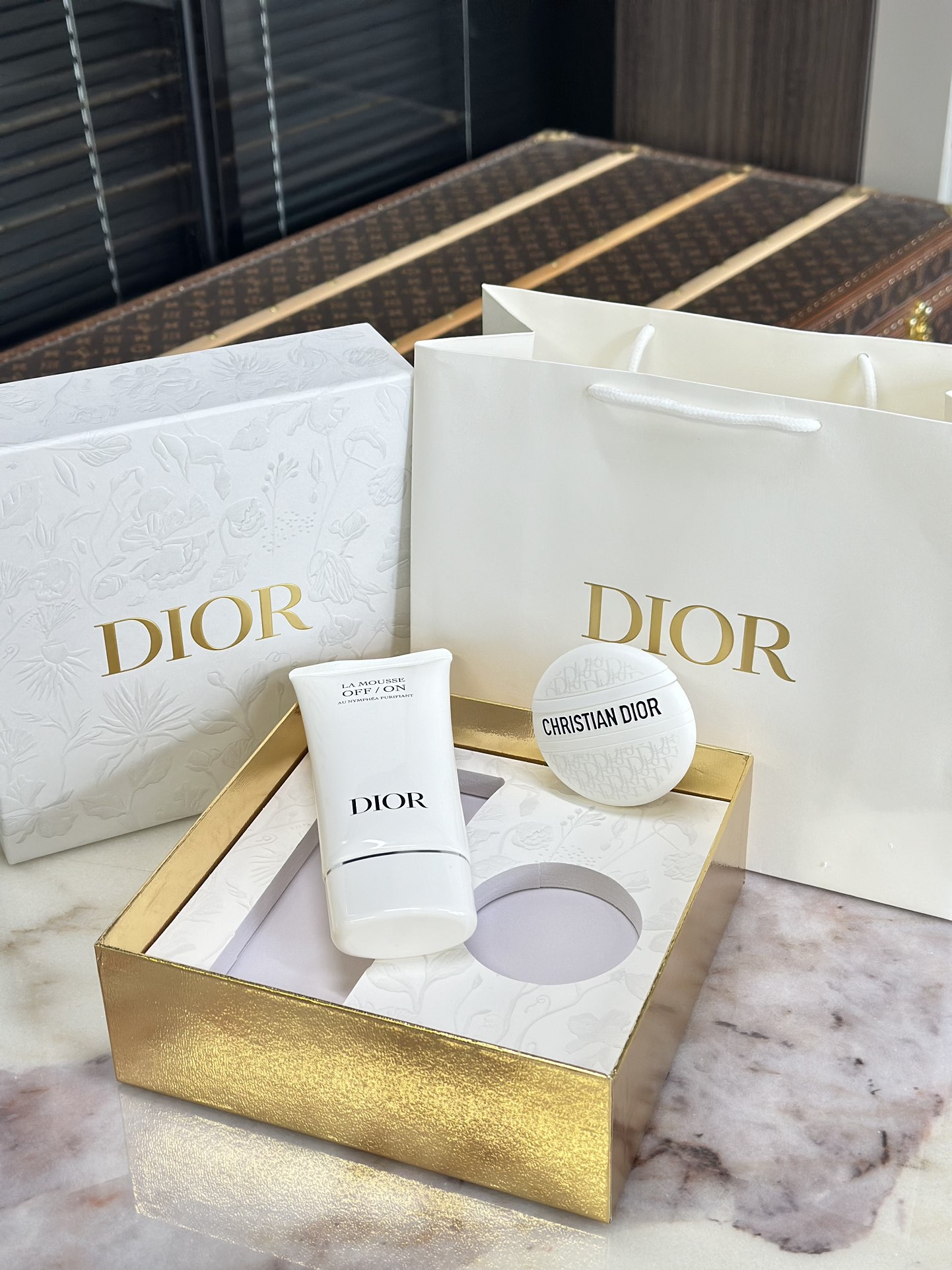 DIOR OBLIQUE TRAVEL SKINCARE SET - Comprehensive 5
