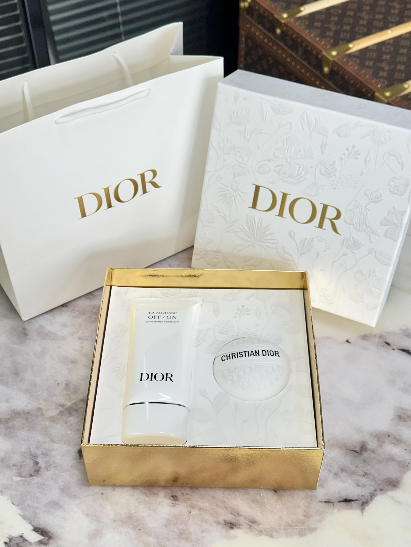 DIOR OBLIQUE TRAVEL SKINCARE SET - Comprehensive 6