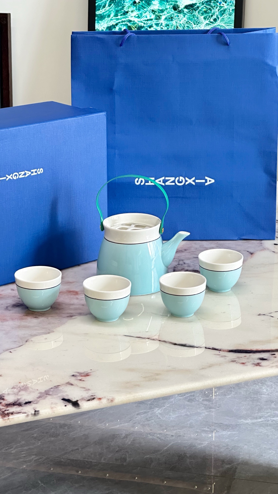 SHANGXIA Celadon Porcelain Tea Set. - Comprehensive 2