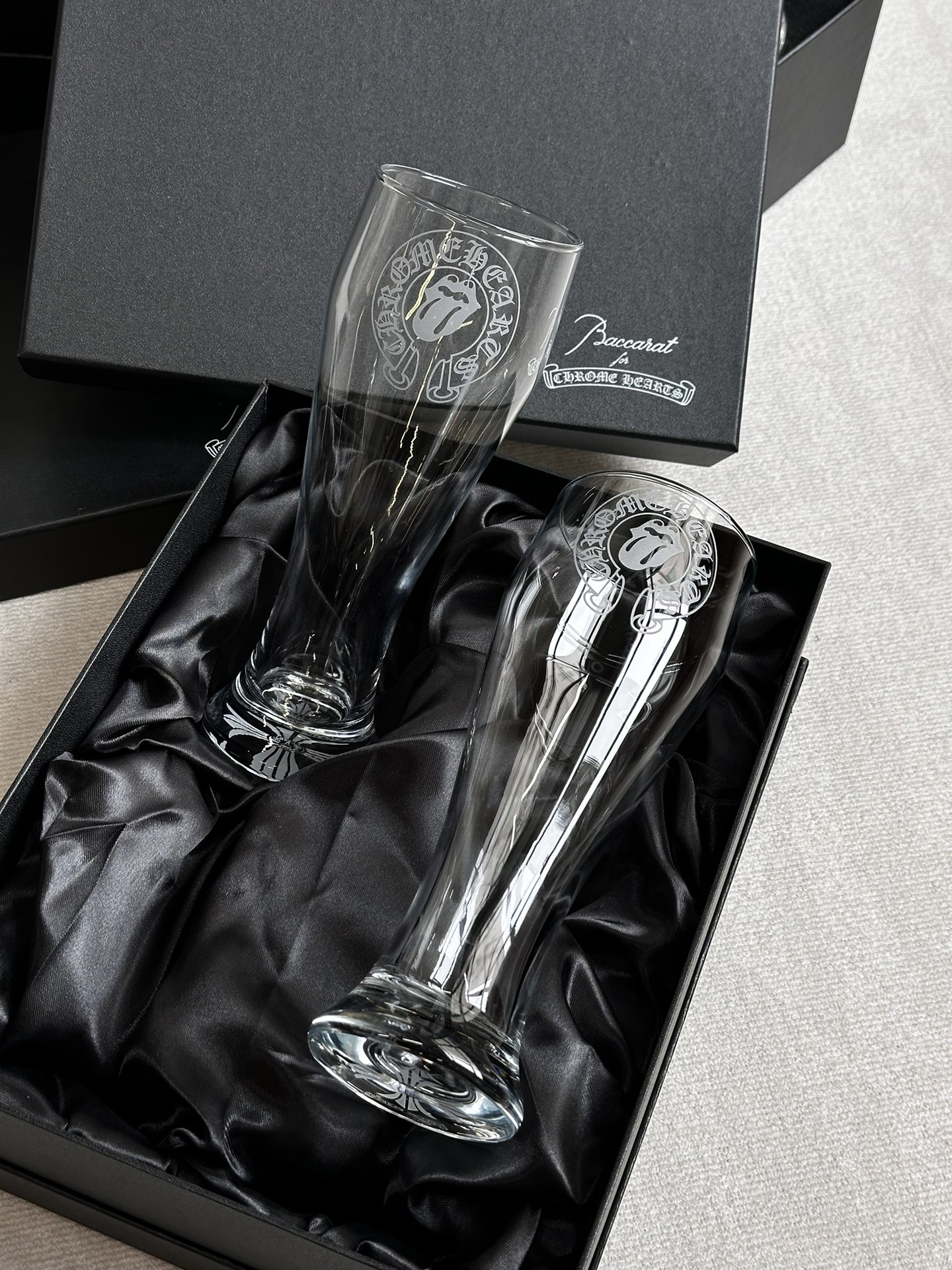 Chrome Hearts × Baccarat Crystal Beer Glass Set (Pair - Comprehensive 2