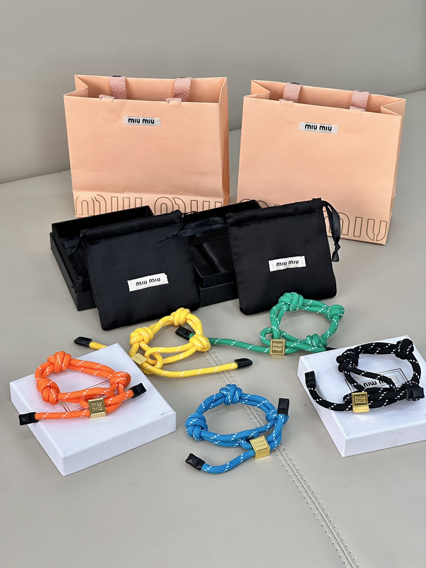Miu Miu nylon cord multi-wear bracelet - Comprehensive 5