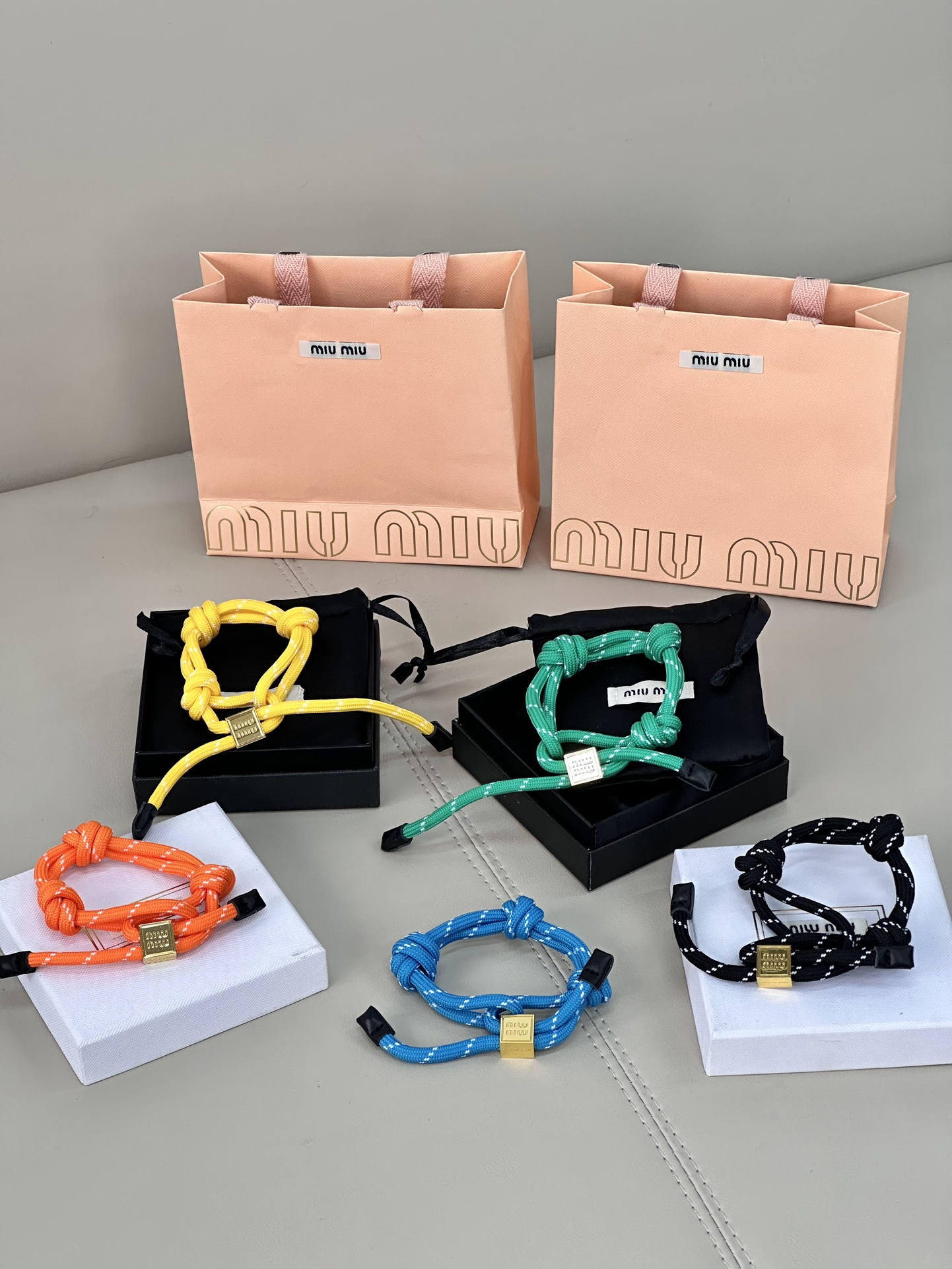 Miu Miu nylon cord multi-wear bracelet - Comprehensive 6