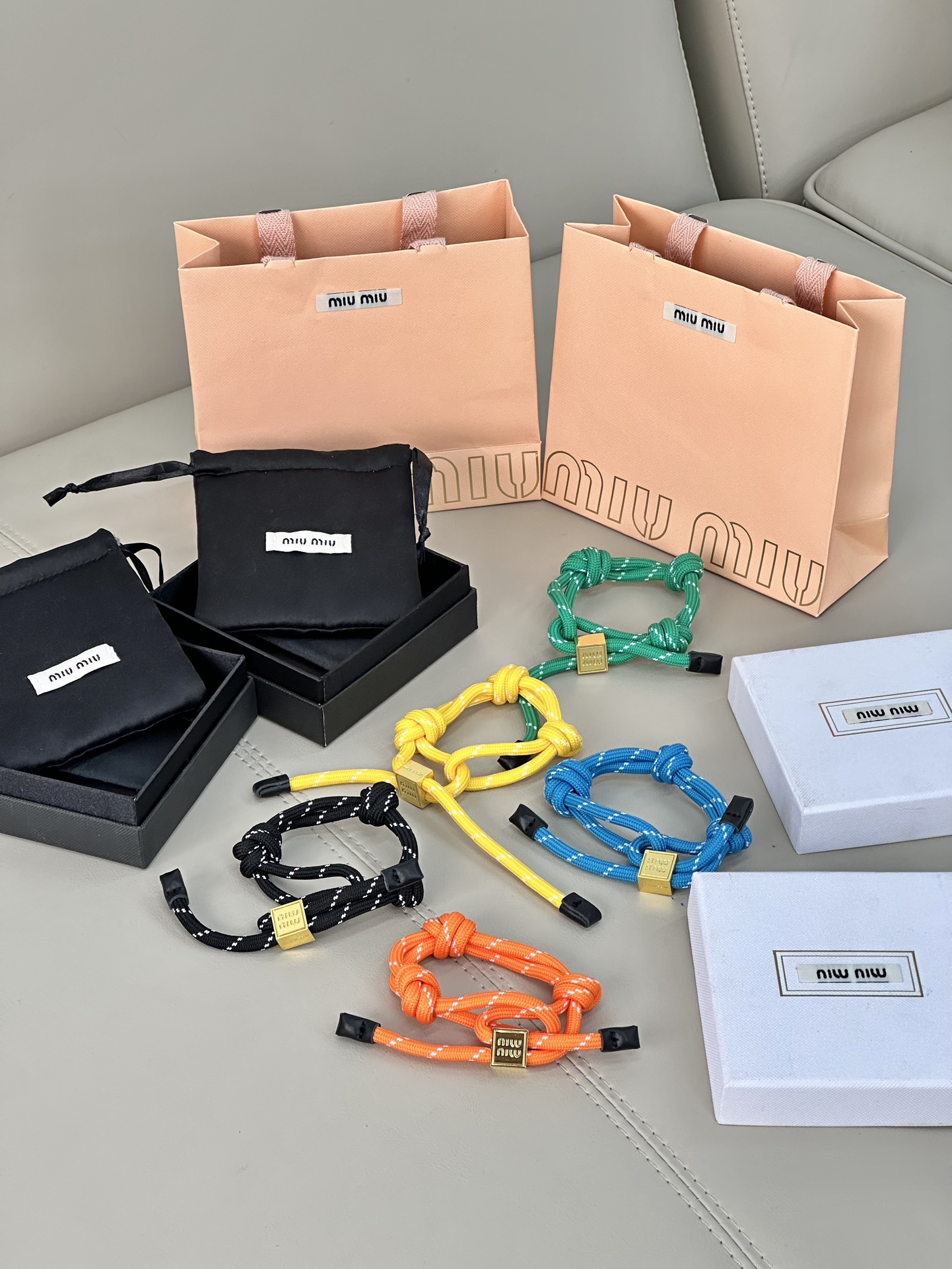 Miu Miu nylon cord multi-wear bracelet - Comprehensive 4
