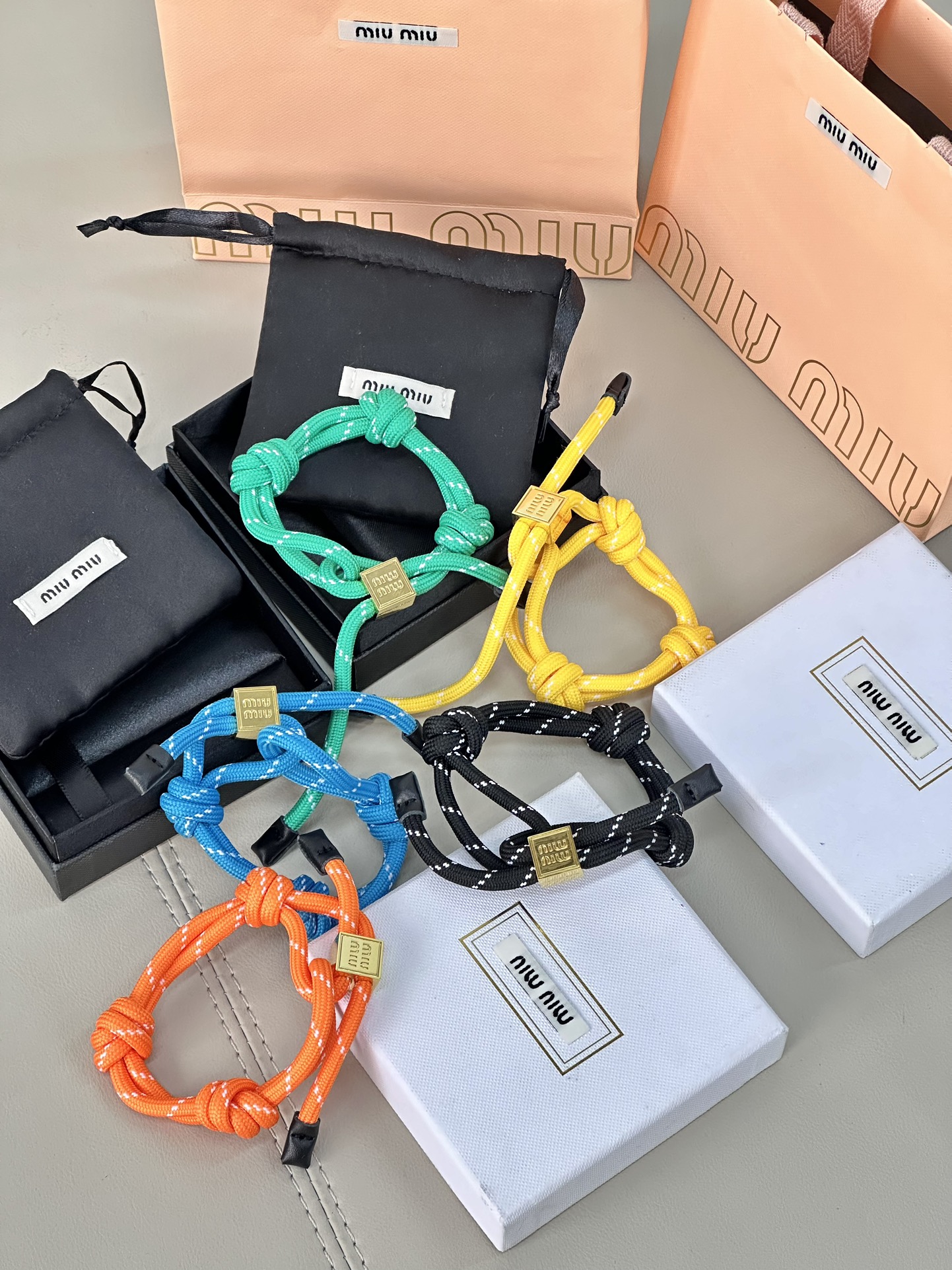 Miu Miu nylon cord multi-wear bracelet - Comprehensive 3