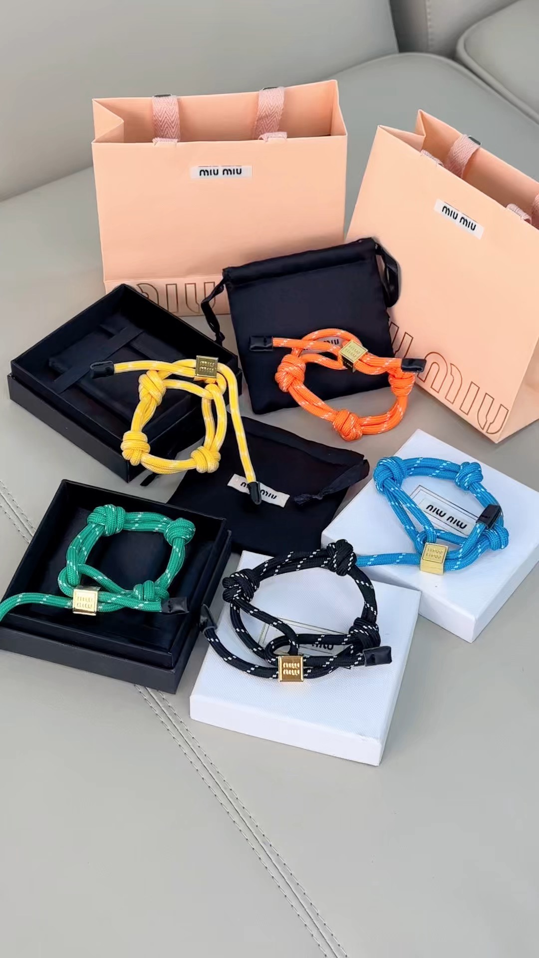 Miu Miu Woven Cord Bracelet - Comprehensive