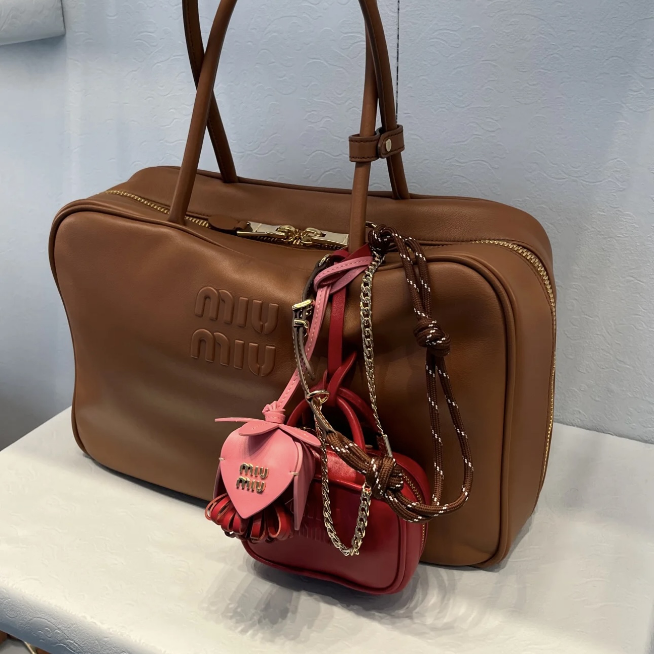 Miu-style bag charms, designed to be styled and layered in multiples in - Bag 6