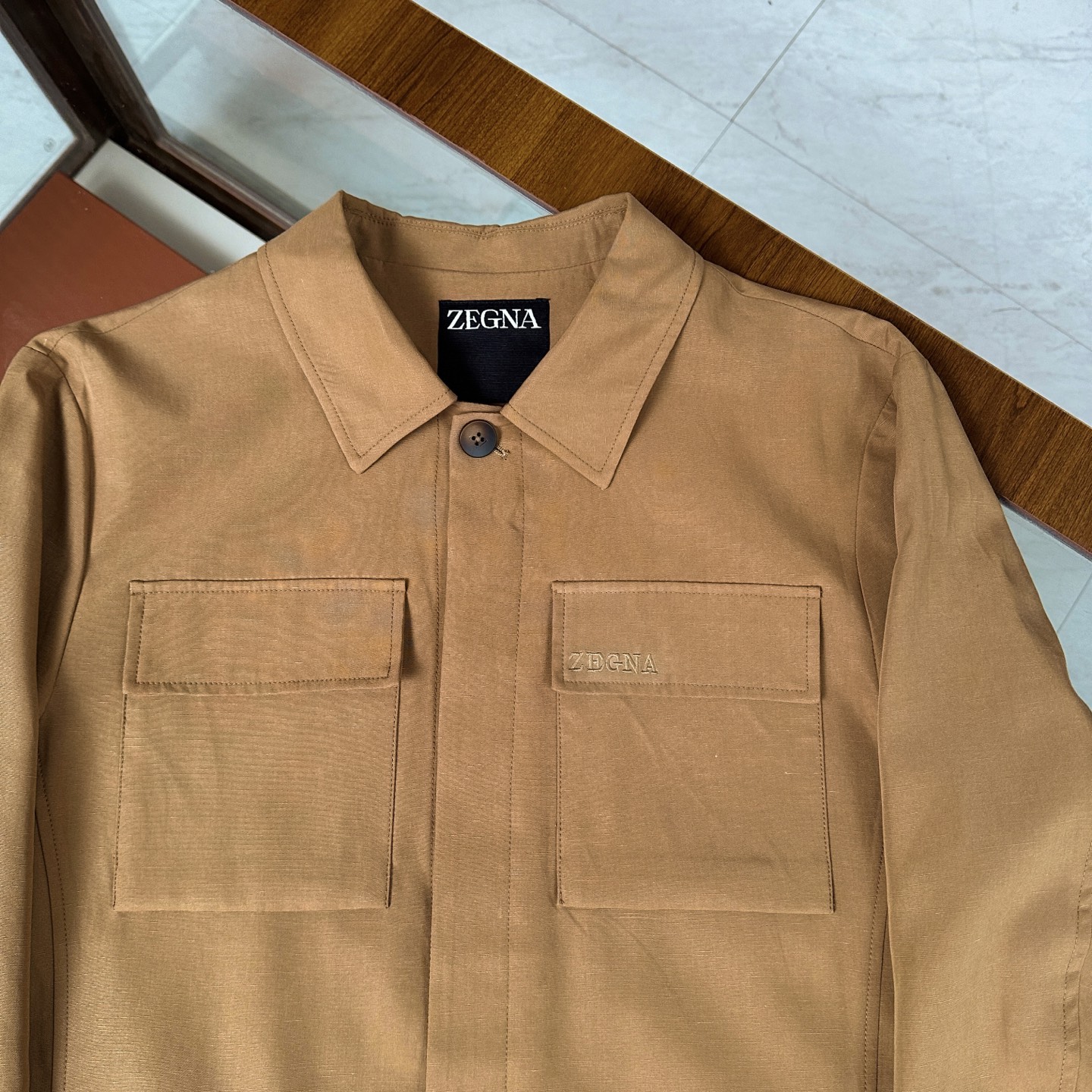 🆕🆕🆕【Zegna】杰尼亚 新款男士精选100%麻料工装夹克外套，触感极为柔软细腻，细节精湛考究，两侧对