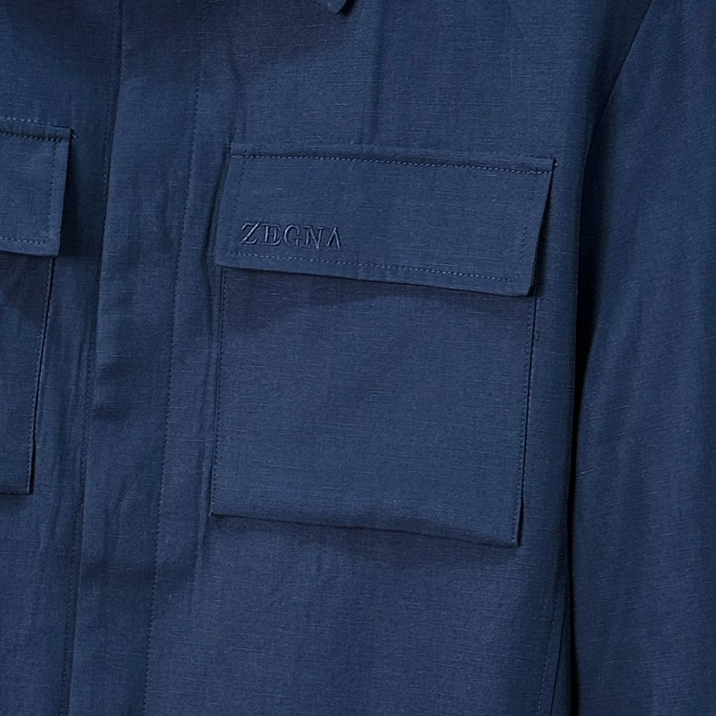 🆕🆕🆕【Zegna】杰尼亚 新款男士精选100%麻料工装夹克外套，触感极为柔软细腻，细节精湛考究，两侧对