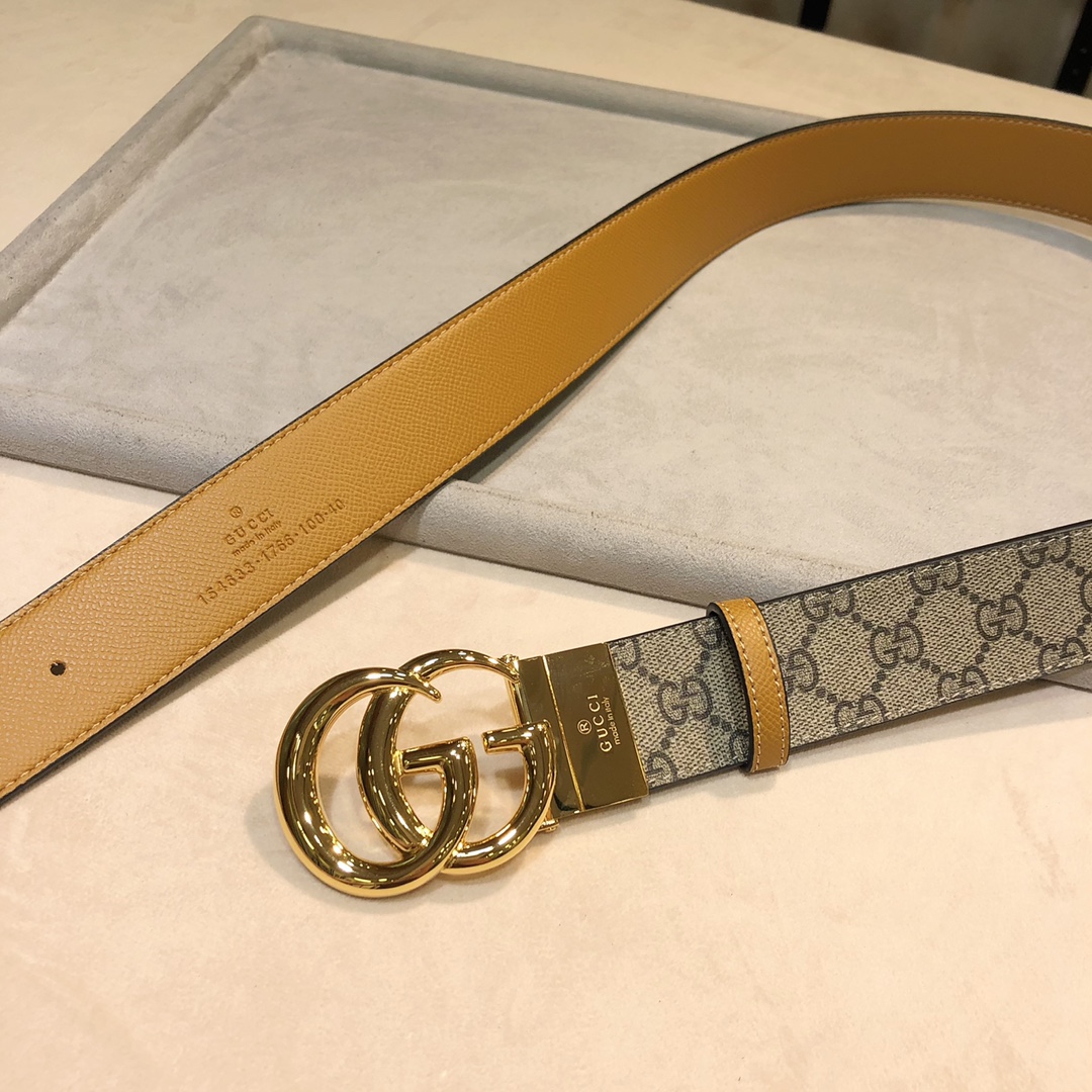 ＧＵＣＣＩ古琦新款配色双面两用3.8CM