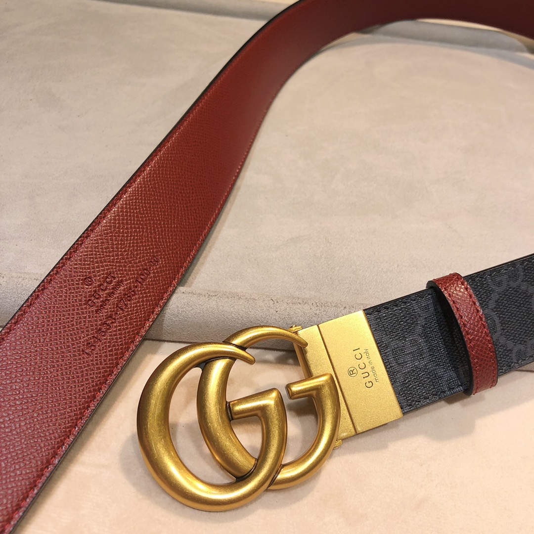 ＧＵＣＣＩ古琦新款配色双面两用3.8CM