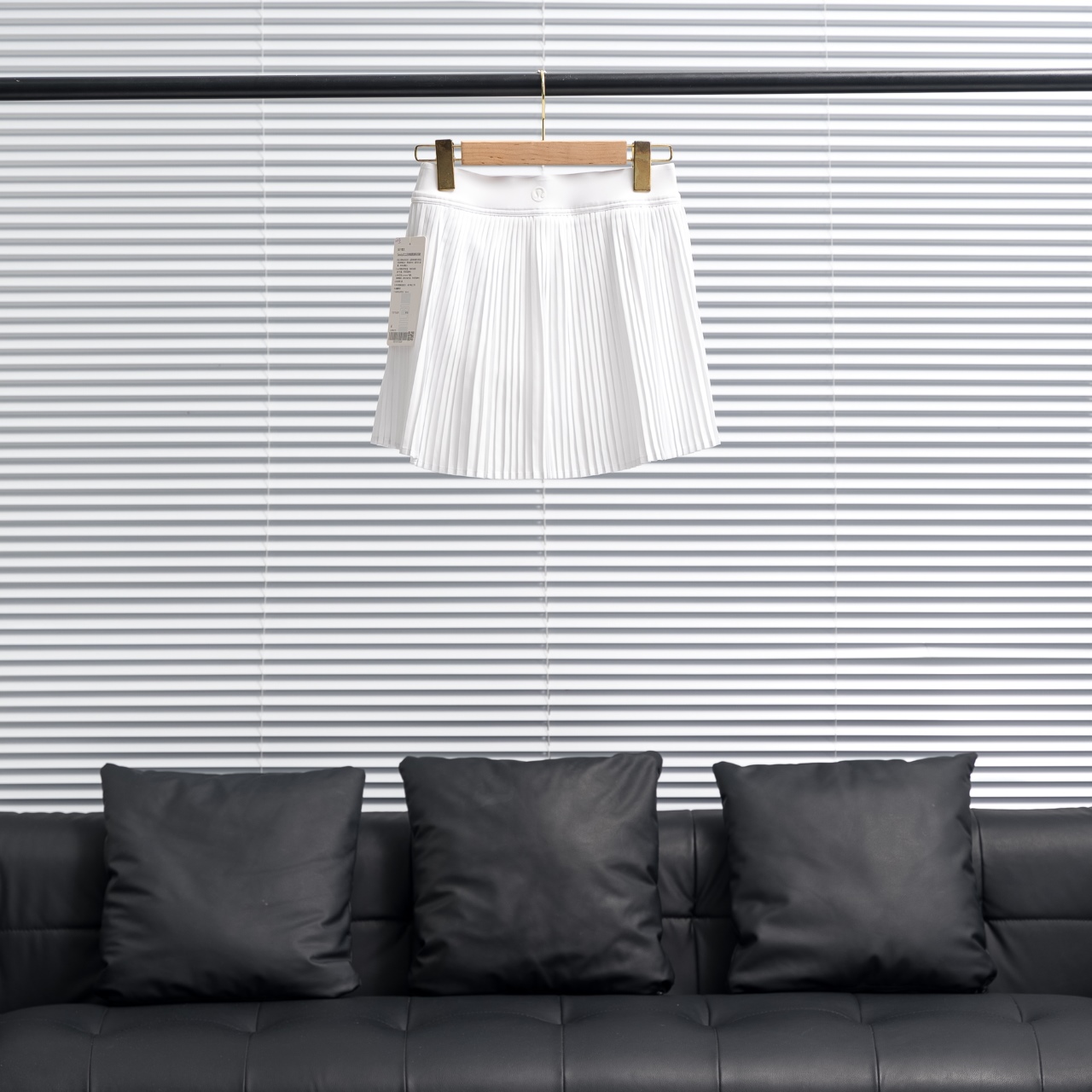 Lululemon丨露露乐檬松紧腰带百褶风琴裙 黑色 白色