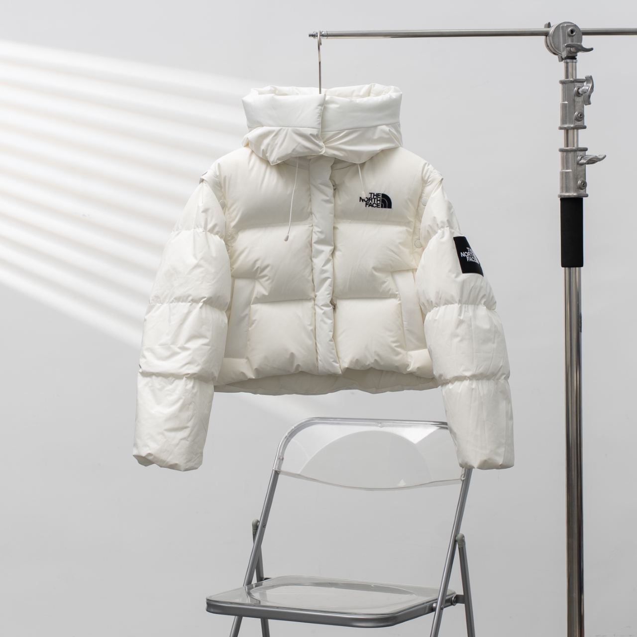 TNF 北面 韓国版 脱袖 二合一 フード付き ダウンジャケット