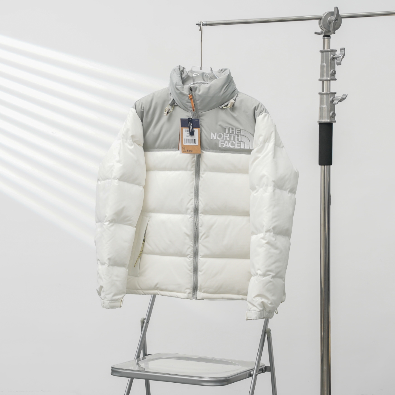TNF北面1996大标羽绒服・灰白・S-XXLサイズ対応