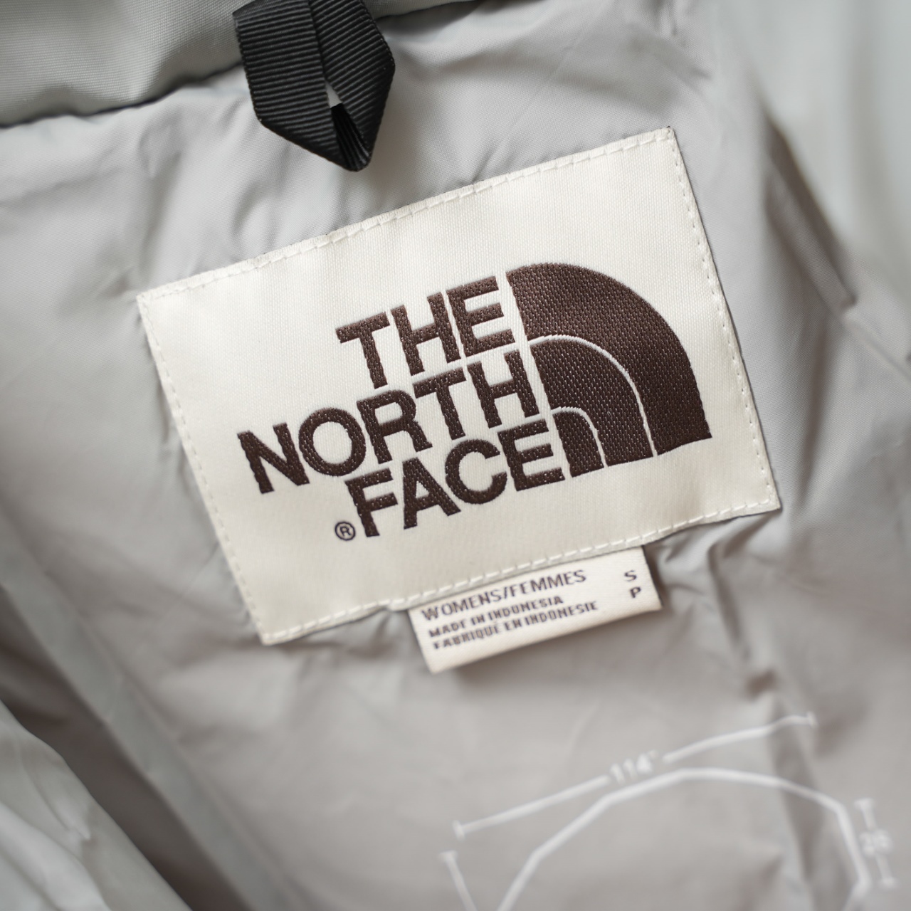 TNF北面1996大标羽绒服・灰白・S-XXLサイズ対応