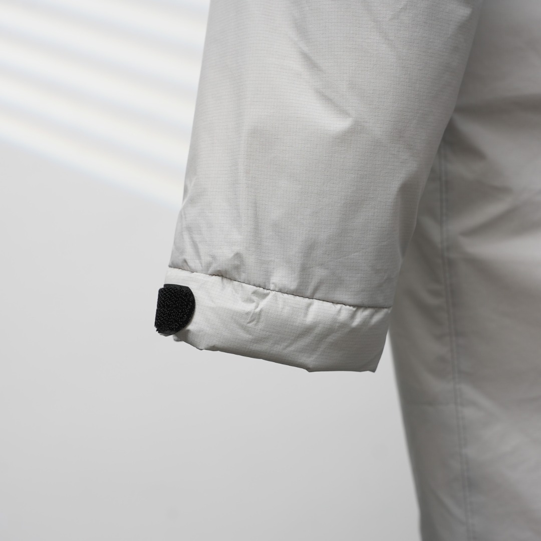 ノースフェイス ロングダウンコート ダブルジップ 一体型フード 防風保温 グレー系