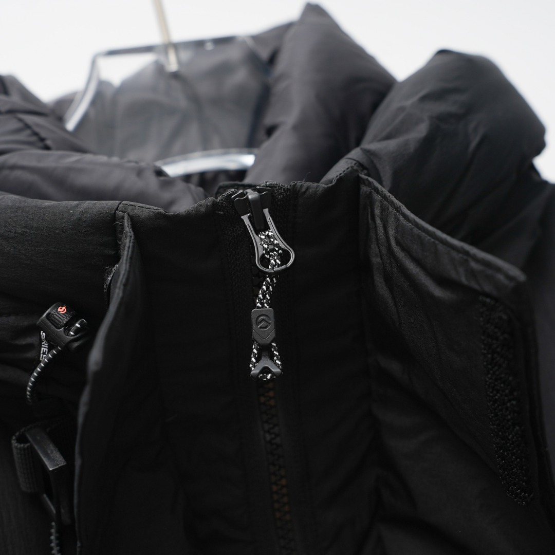 TNF 北面 ダブルジップ ロングダウンコート ブラック XS-XXL