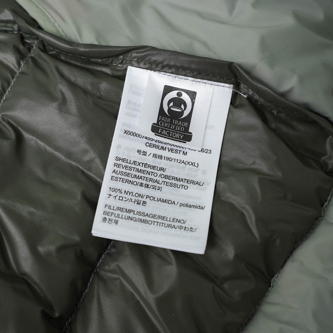 市售最高版本 现货供应 鹅绒版🔥 工厂直供💰320
Arc&lsquo;teryx丨始祖鸟Cerium Vest排骨鹅绒马甲

配色：岩灰绿
尺码：S-XXL