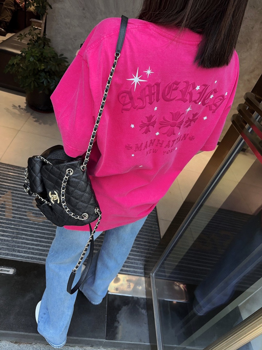Chrome Hearts Women's Pink Cross Graphic T-Shirt, Street Style Fashion 5 a1713145046743 2862