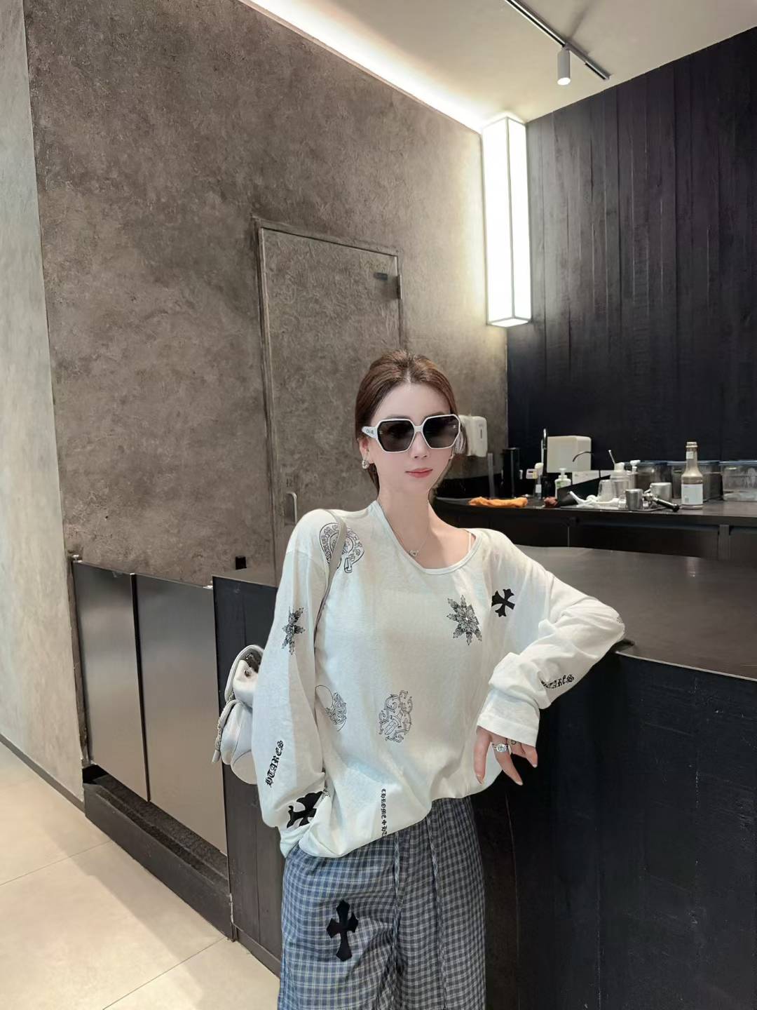 P414 IS A WOMAN WITH A LONG-SLEEVED, LAZY, FRAGRANCE, LONG-SLEEVED, COOL, HOT, SUMMER-SKINNED, SKINNY SML. - 图片 3
