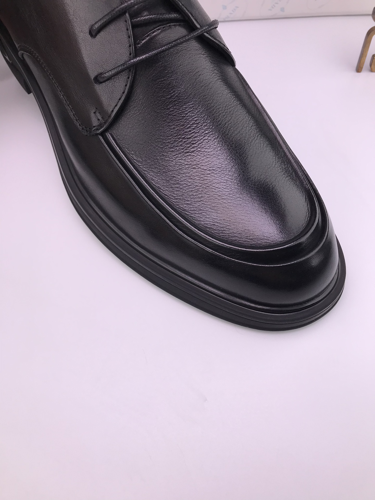 PRADA Men's Black Leather Lace-Up Dress Shoes Soft Sole Size 38-44 2 i1744643022 5729 7
