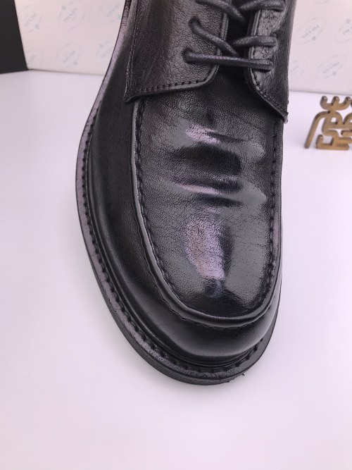 PRADA Water-Dyed Vegetable Tanned Leather Goodyear Welted Cap Toe Shoes 1 PRADA Water-Dyed Vegetable Tanned Leather Goodyear Welted Cap Toe Shoes
