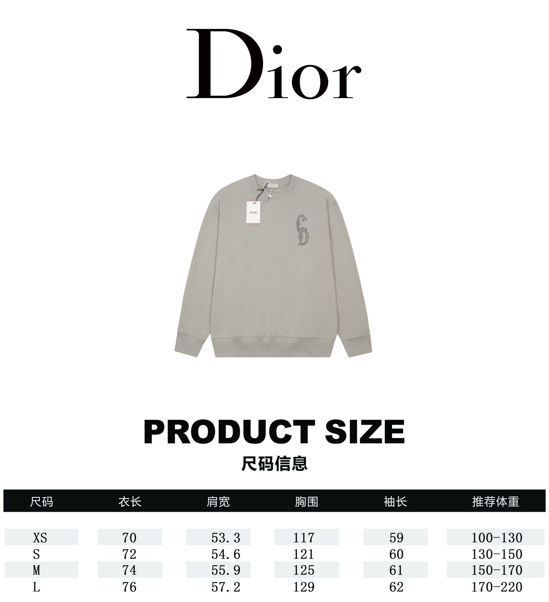 Dior Fashion
 Clothing Sweatshirts Embroidery Fall/Winter Collection
