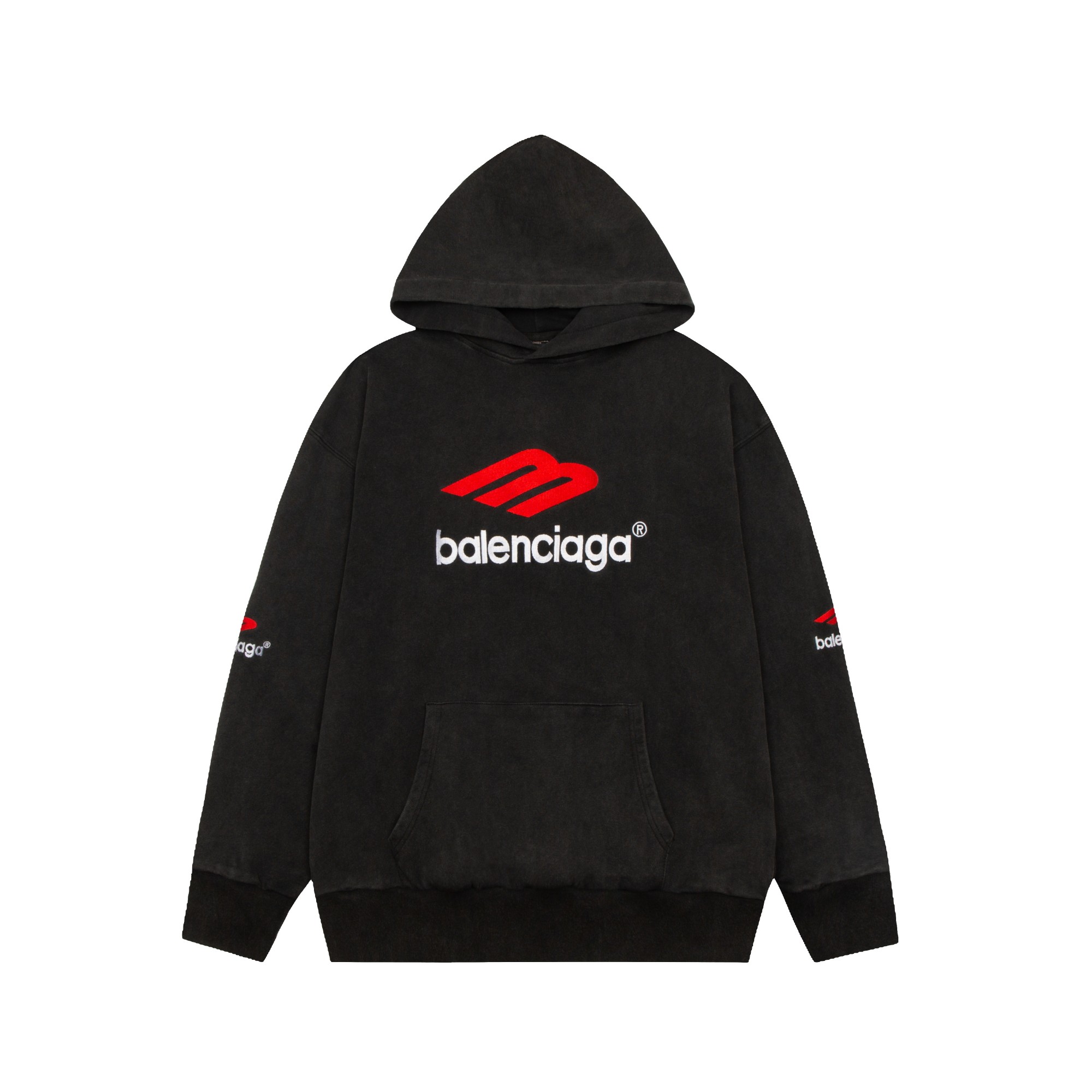 Balenciaga Clothing Hoodies Embroidery Unisex Cotton Hooded Top