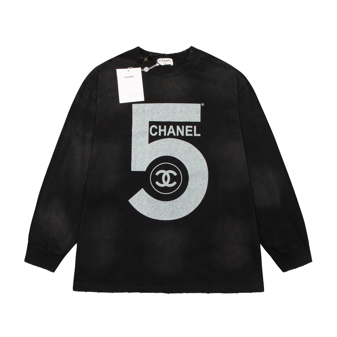 Chanel Clothing T-Shirt Printing Unisex Cotton Long Sleeve