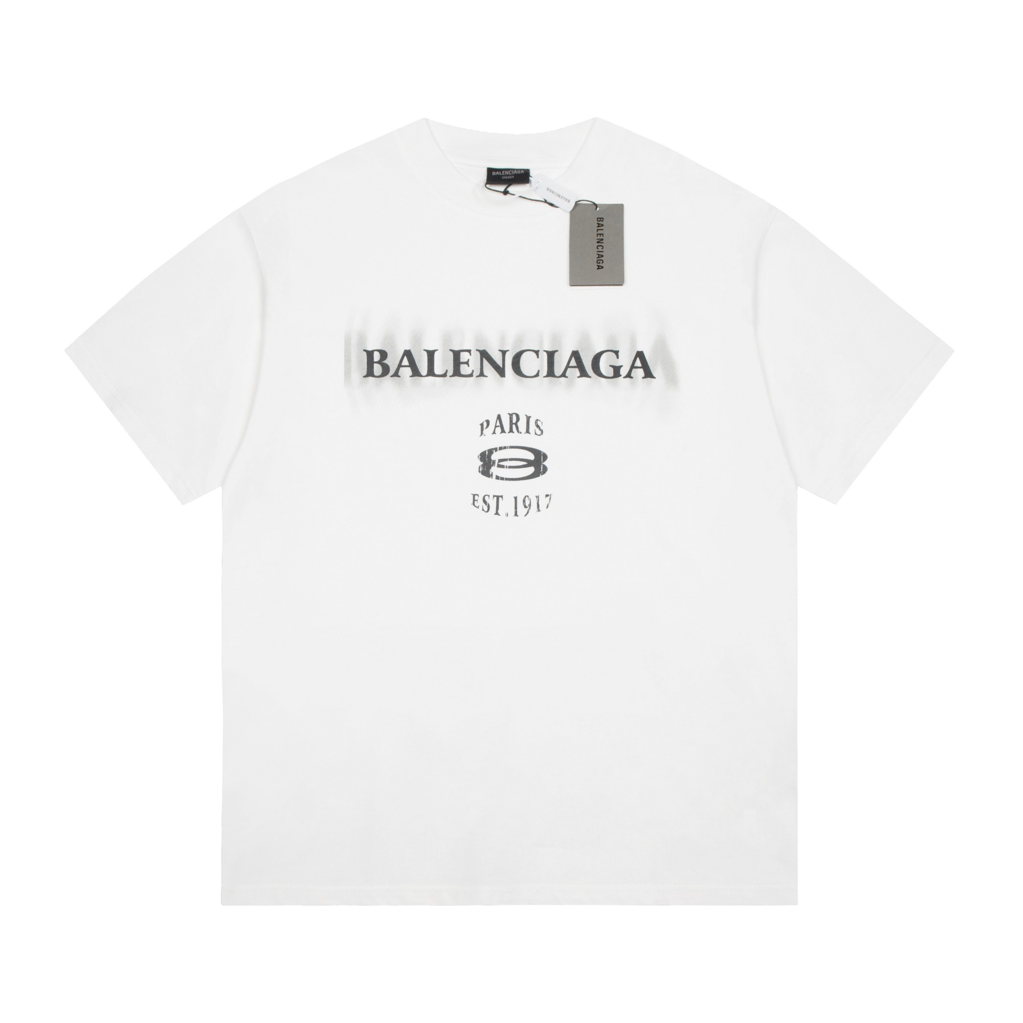Balenciaga Clothing T-Shirt Printing Unisex Cotton Short Sleeve