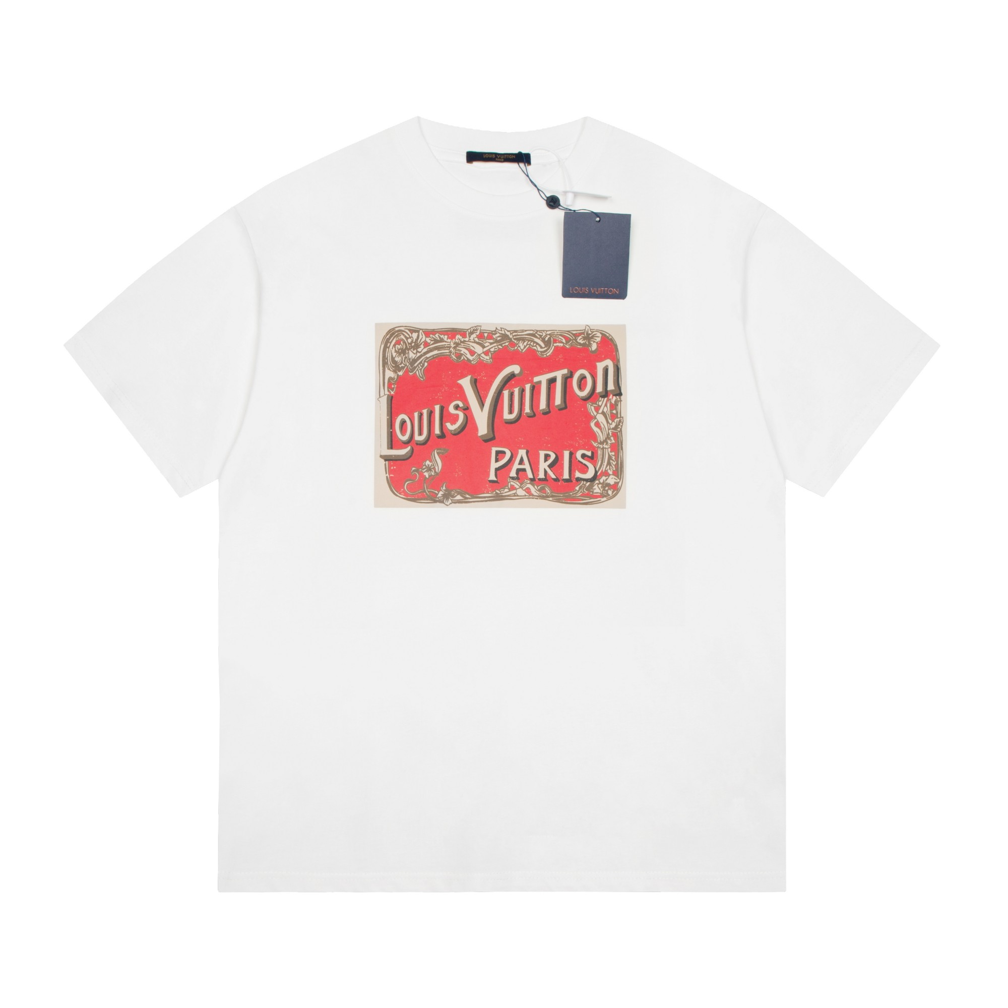 Louis Vuitton Clothing T-Shirt Printing Unisex Combed Cotton Short Sleeve