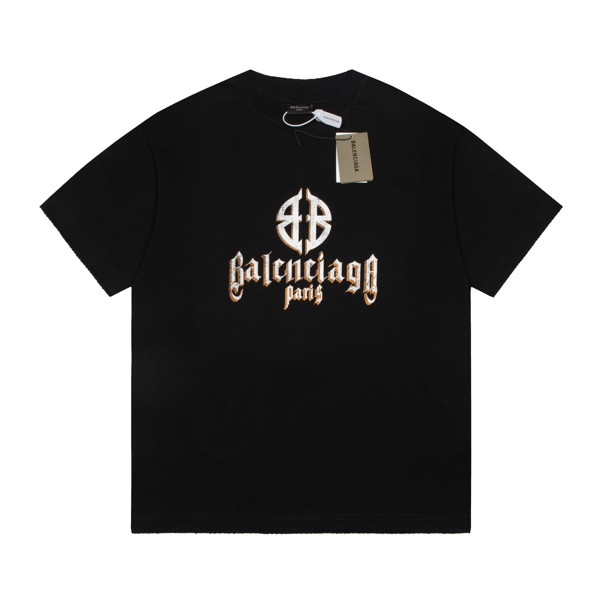 顶级） Balenciaga/巴黎世家 24ss 双B涂漆 短袖