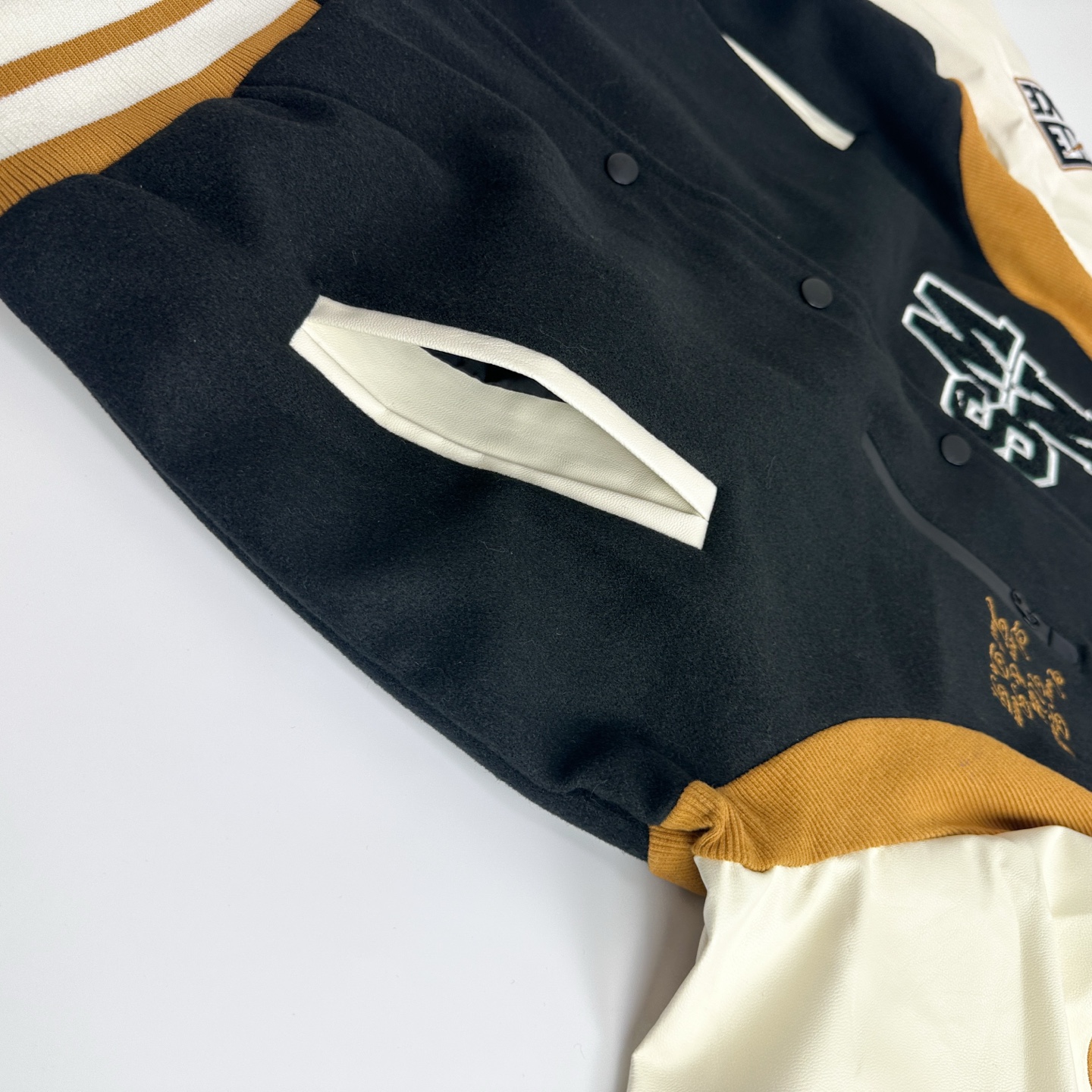 Nike Sportswear Destroyer Jacket - Black/Brown, Leather Sleeves, Embroidered Details 8 i1754484531342 4888 0 6