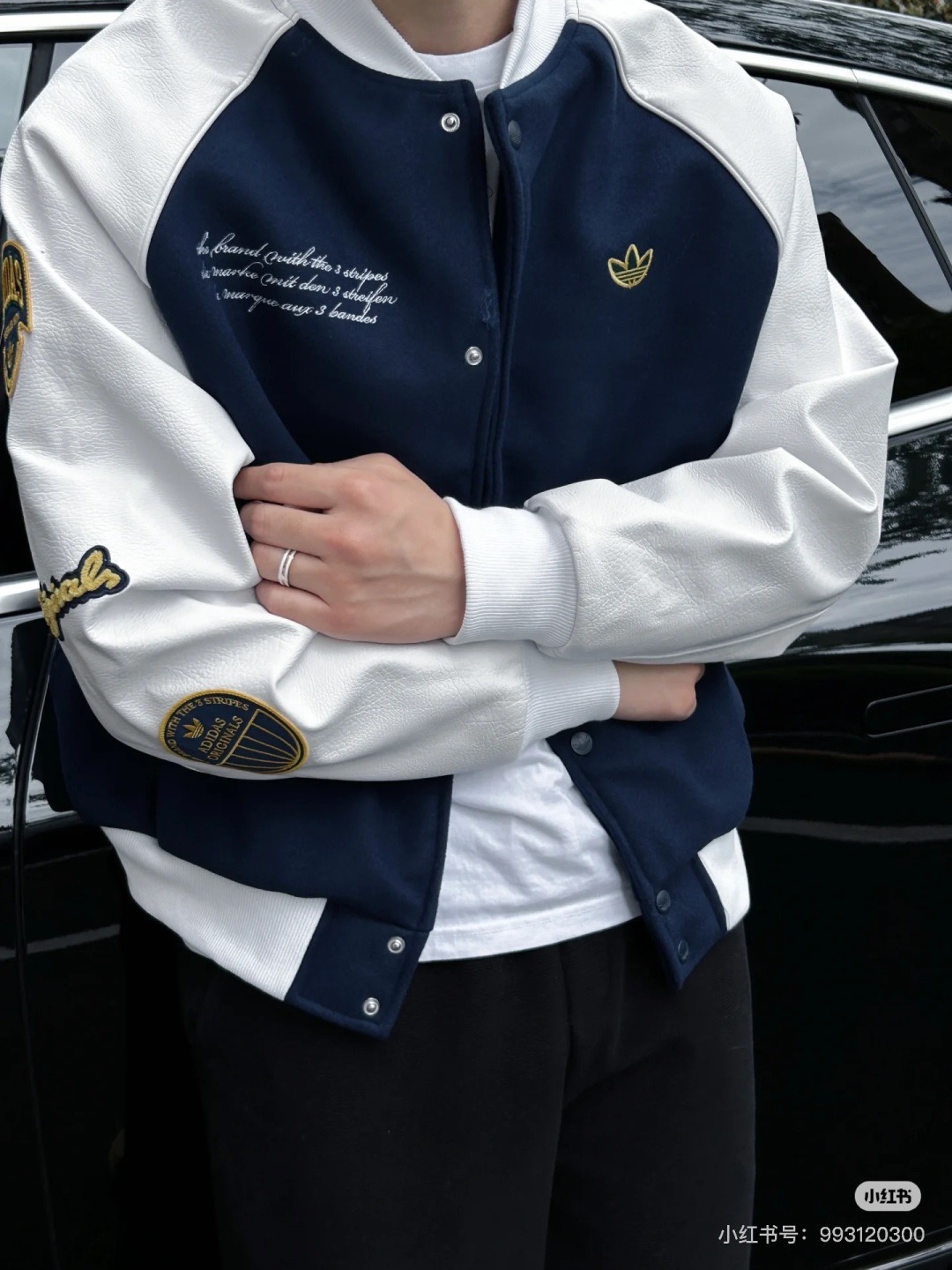 Adidas Originals Varsity Jacket Oversized Baseball Uniform Unisex Style