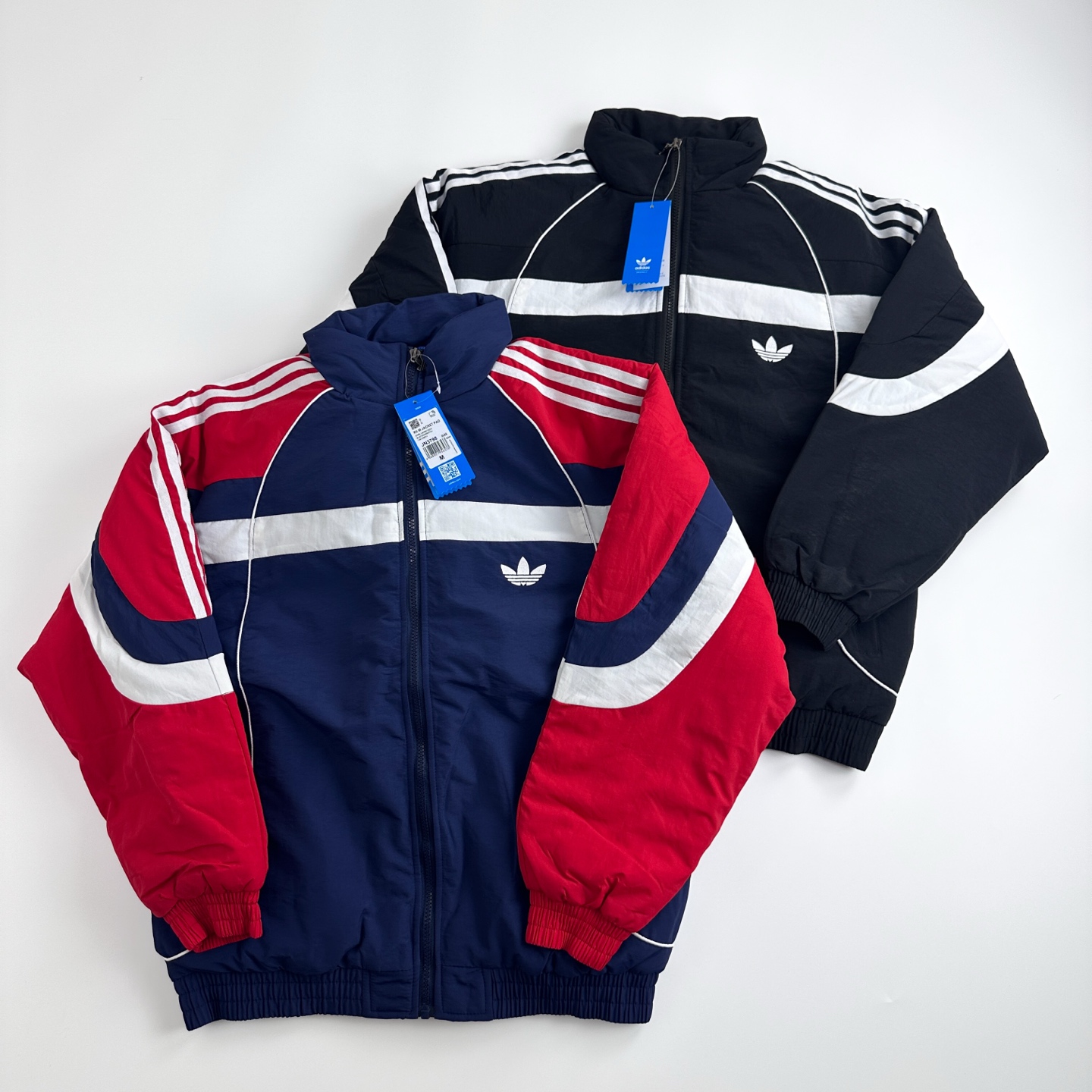 Adidas Originals سترة رياضية مبطنة للرجال، مريحة ودافئة، مقاسات M-3XL