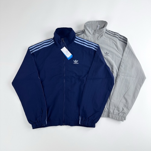 Adidas Embroidered Oversized Windbreaker Jacket - Unisex Versatile Style 1 Adidas Embroidered Oversized Windbreaker Jacket - Unisex Versatile Style