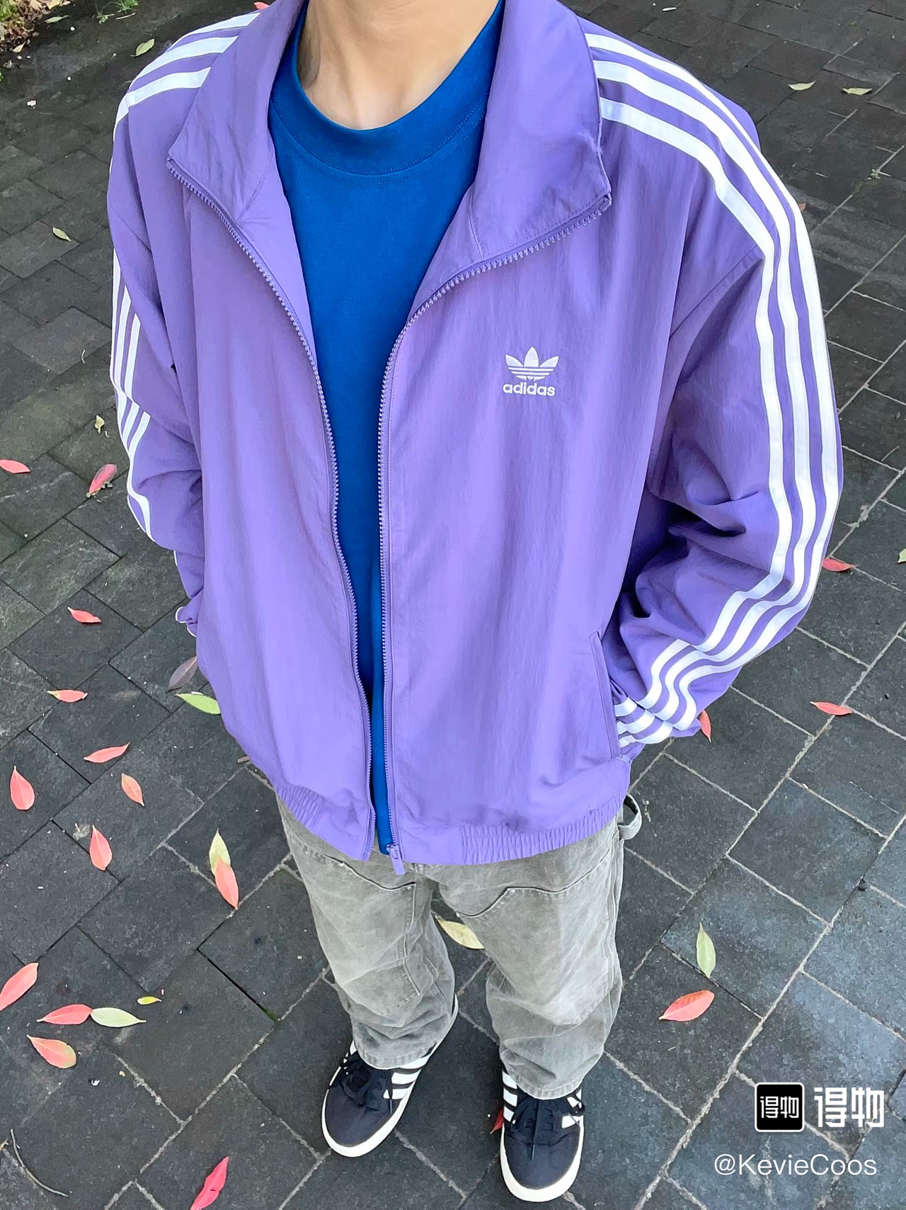 Adidas Women's Oversized Embroidered Track Jacket, Unisex Style, Blue color 11 i1754576381583 259 0 10