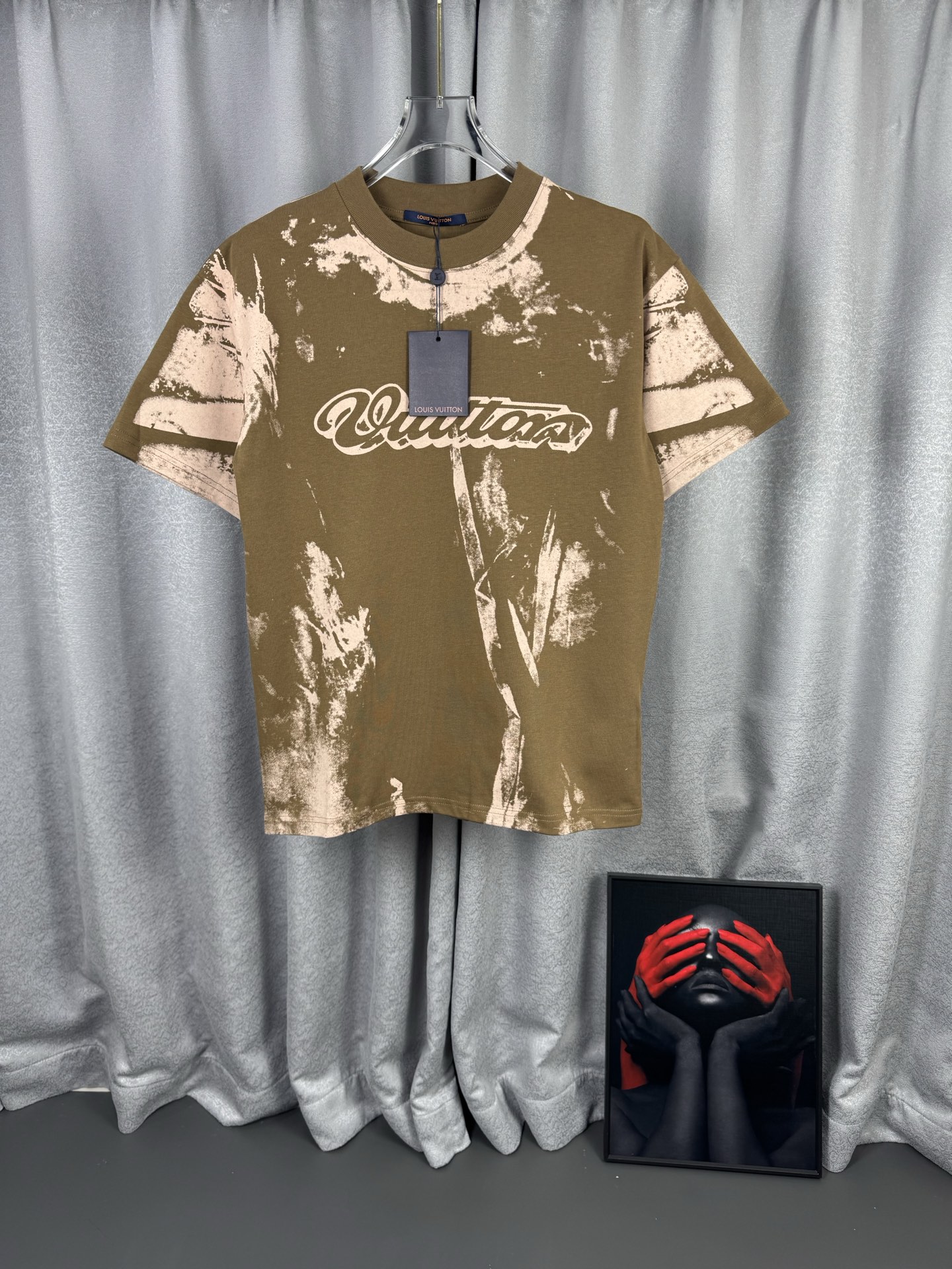 P85 [alta versión] 1v Louis Vuitton 2026SS Primavera/Verano de alta densidad, camiseta de manga corta con estampado dir…