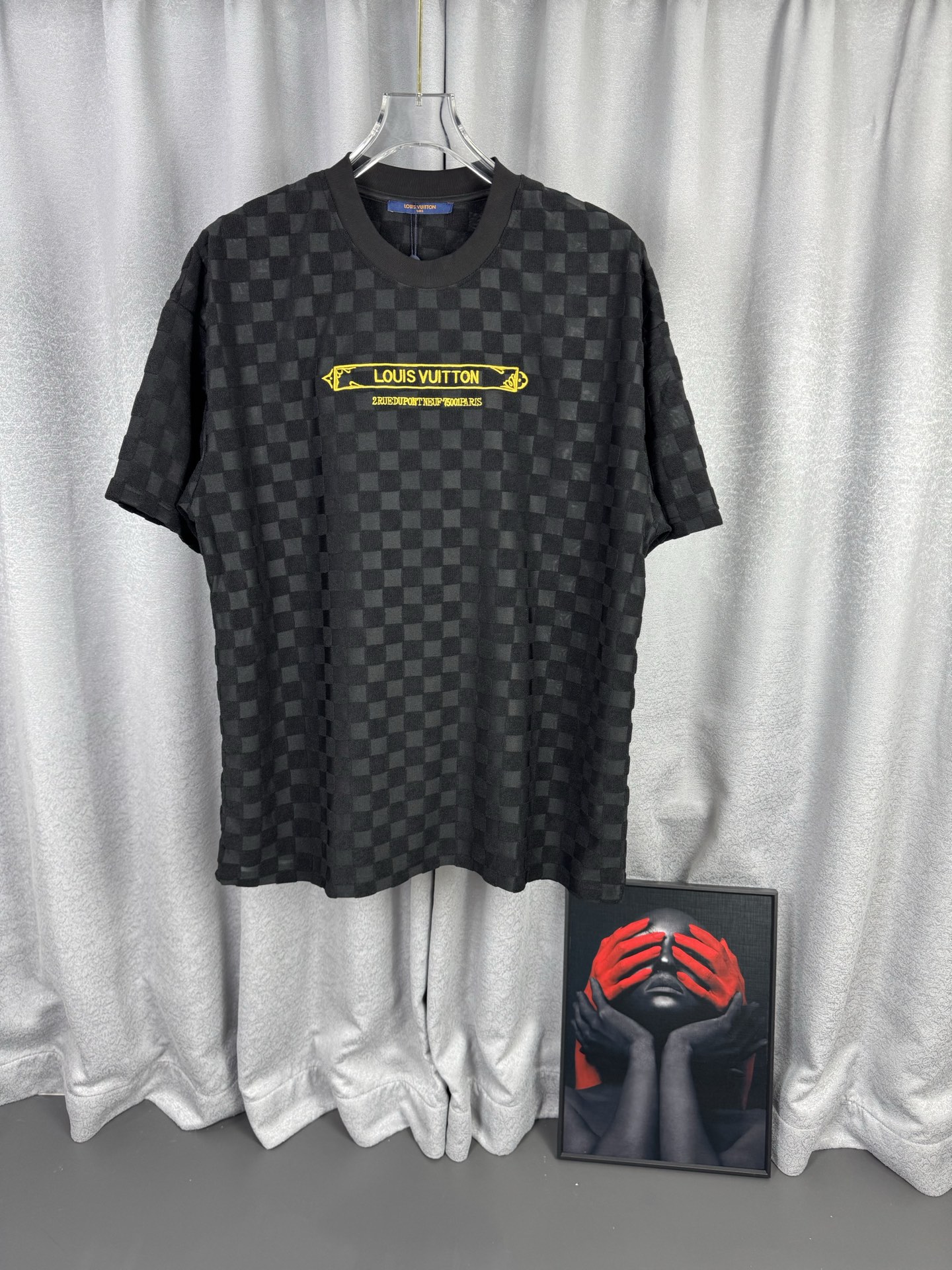 P85 [alta versión] 1V Louis Vuitton 2026SS Primavera/Verano de alto gramaje y trabajo pesado, camiseta de manga corta c…