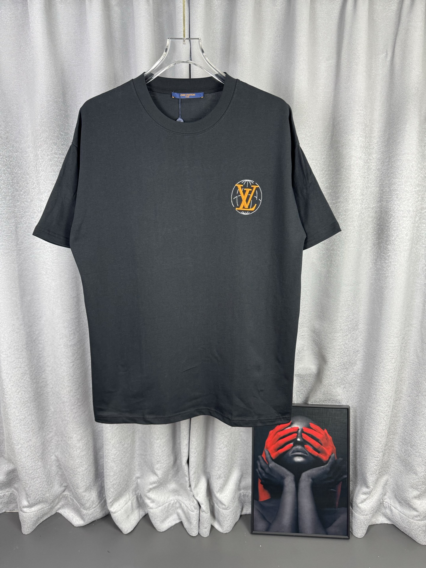 P85 [alta versión] 1V Louis Vuitton 2026SS Primavera/Verano de alto gramaje y trabajo pesado, camiseta de manga corta c…