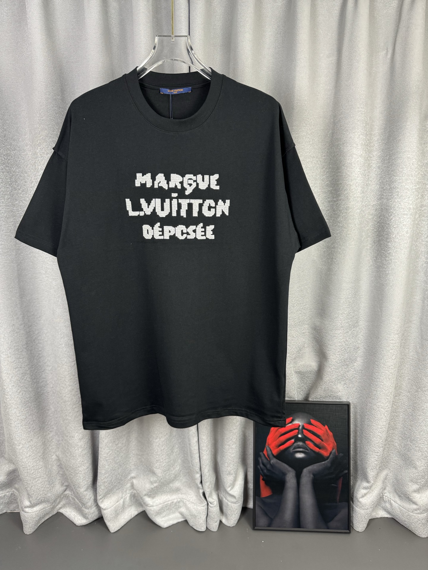 P85 [alta versión] 1V Louis Vuitton 2026SS Primavera/Verano de alto gramaje y trabajo pesado, camiseta de manga corta c…
