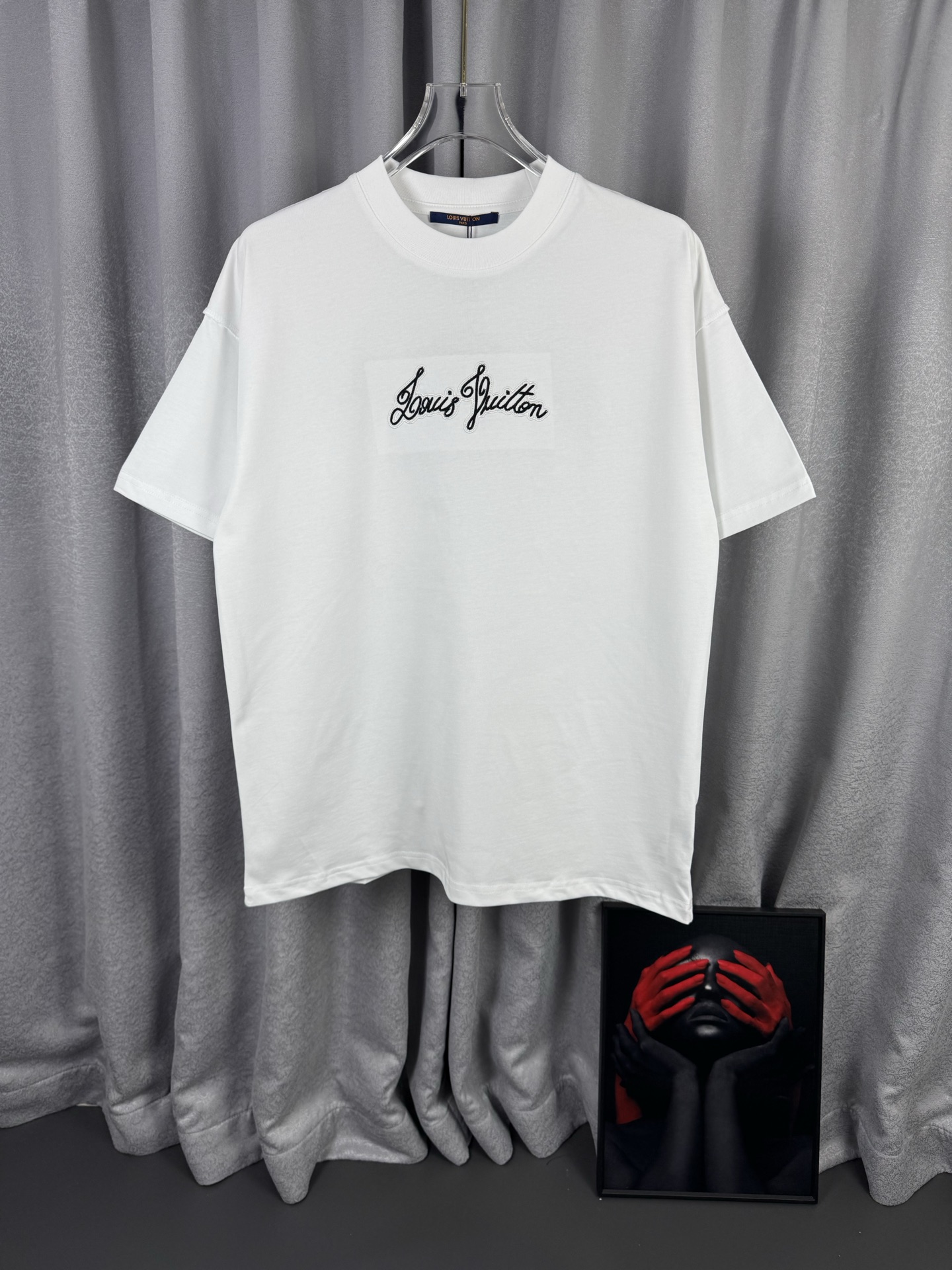 P85 [alta versión] 1V Louis Vuitton 2026SS Primavera/Verano de alto gramaje y trabajo pesado, camiseta de manga corta c…