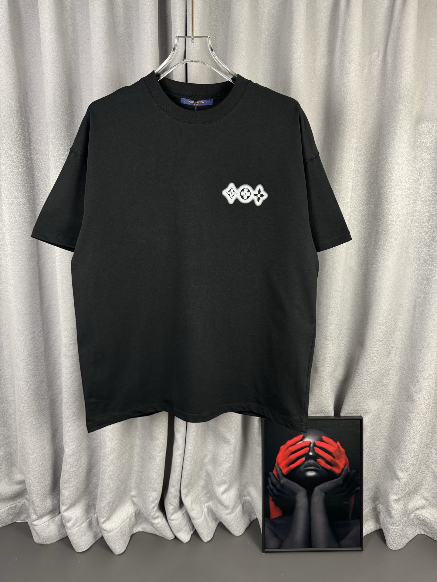 P85 [alta versión] 1V Louis Vuitton 2026SS Primavera/Verano de alto gramaje y trabajo pesado, camiseta de manga corta c…