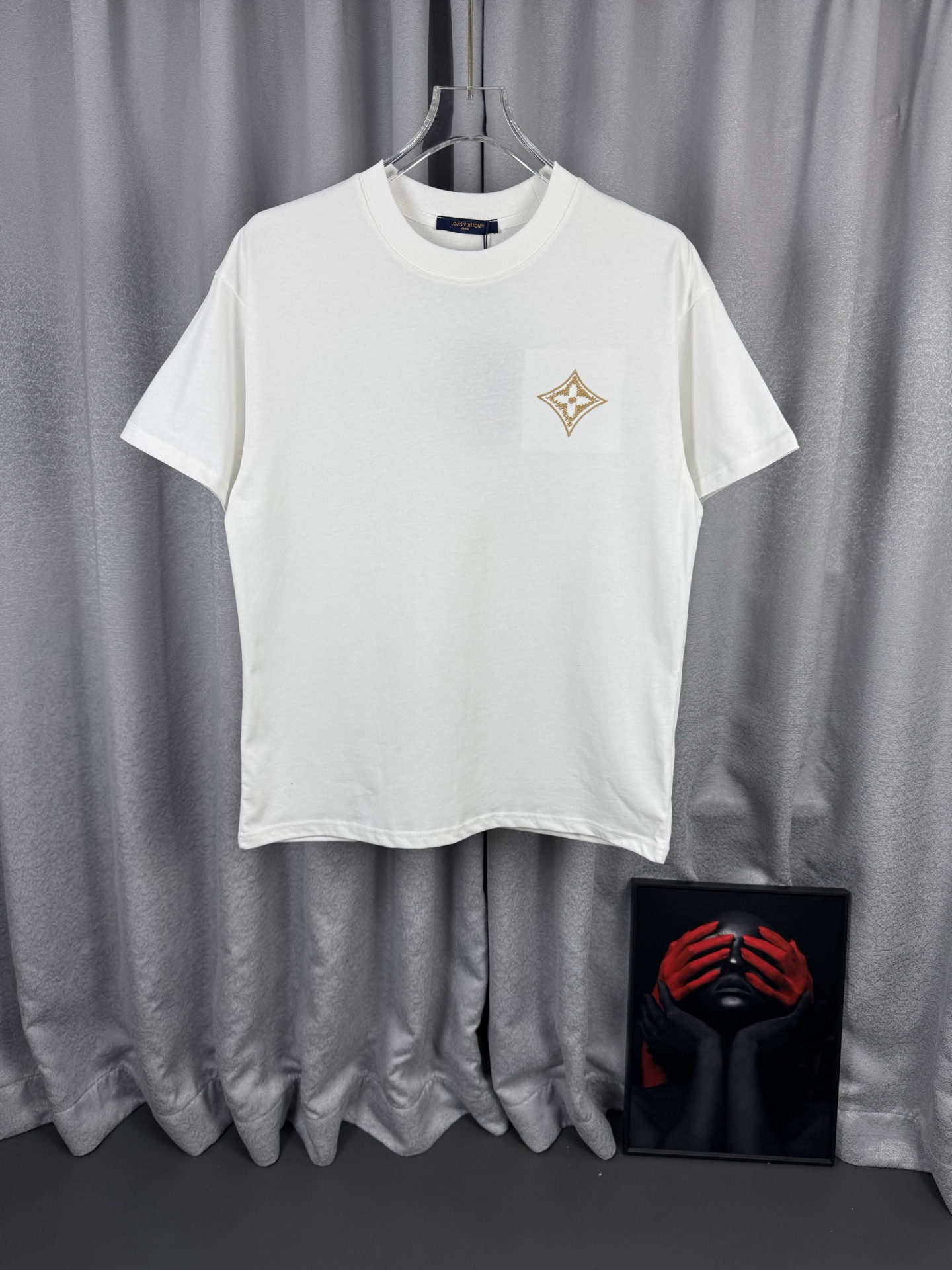 P90 [alta versión] 1V Louis Vuitton J 2026SS Primavera/Verano de alto gramaje y trabajo pesado, camiseta de manga corta…