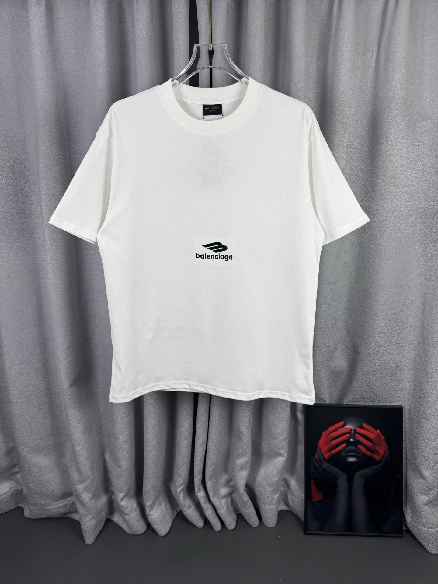 P90 [Versión superior] BLCG Balenciaga J 2026SS Camiseta de manga corta con logo grande bordado con precisión en la par…