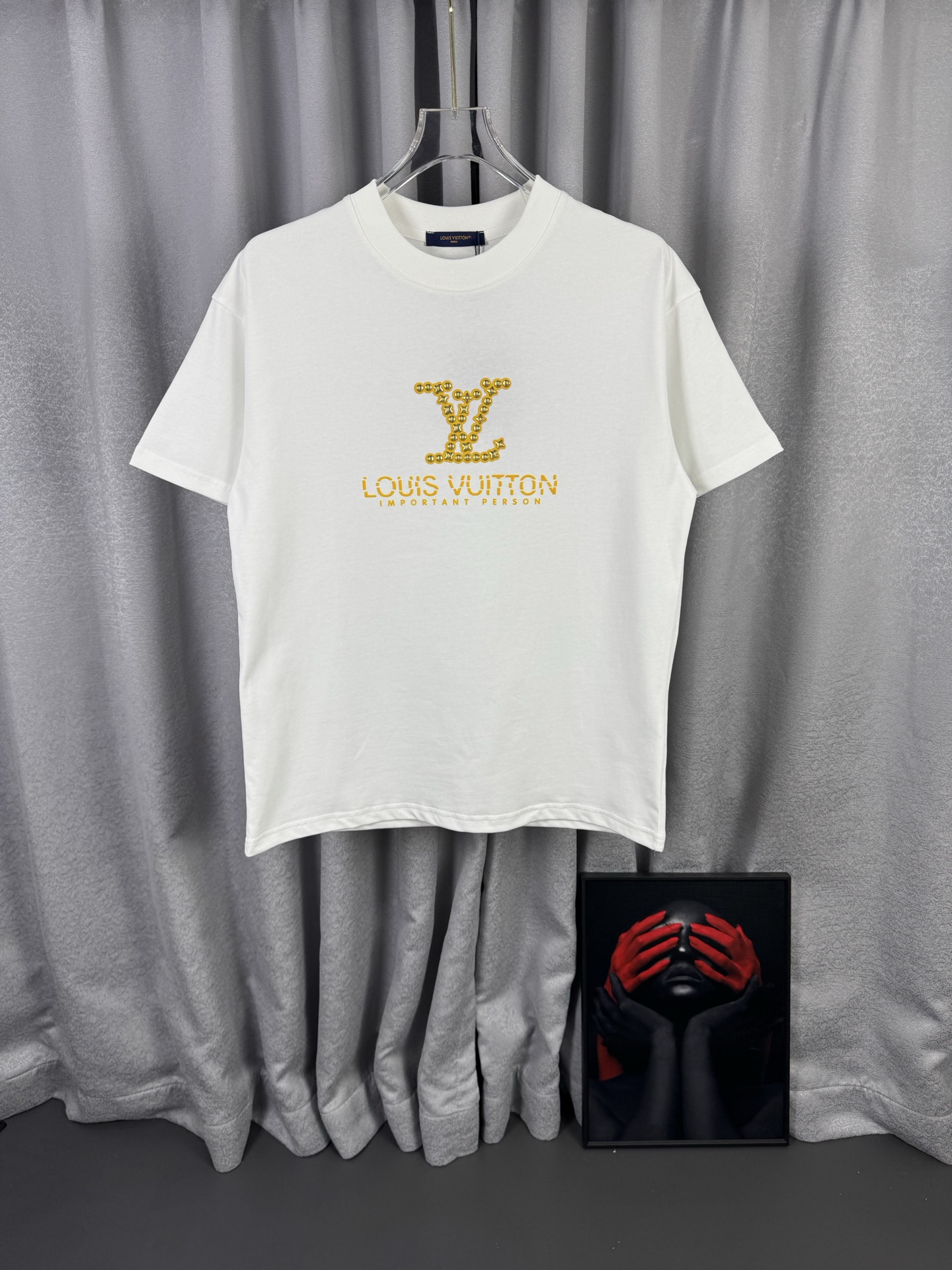 P90 [alta versión] 1V Louis Vuitton J 2026SS Primavera/Verano de alto gramaje y trabajo pesado, camiseta de manga corta…
