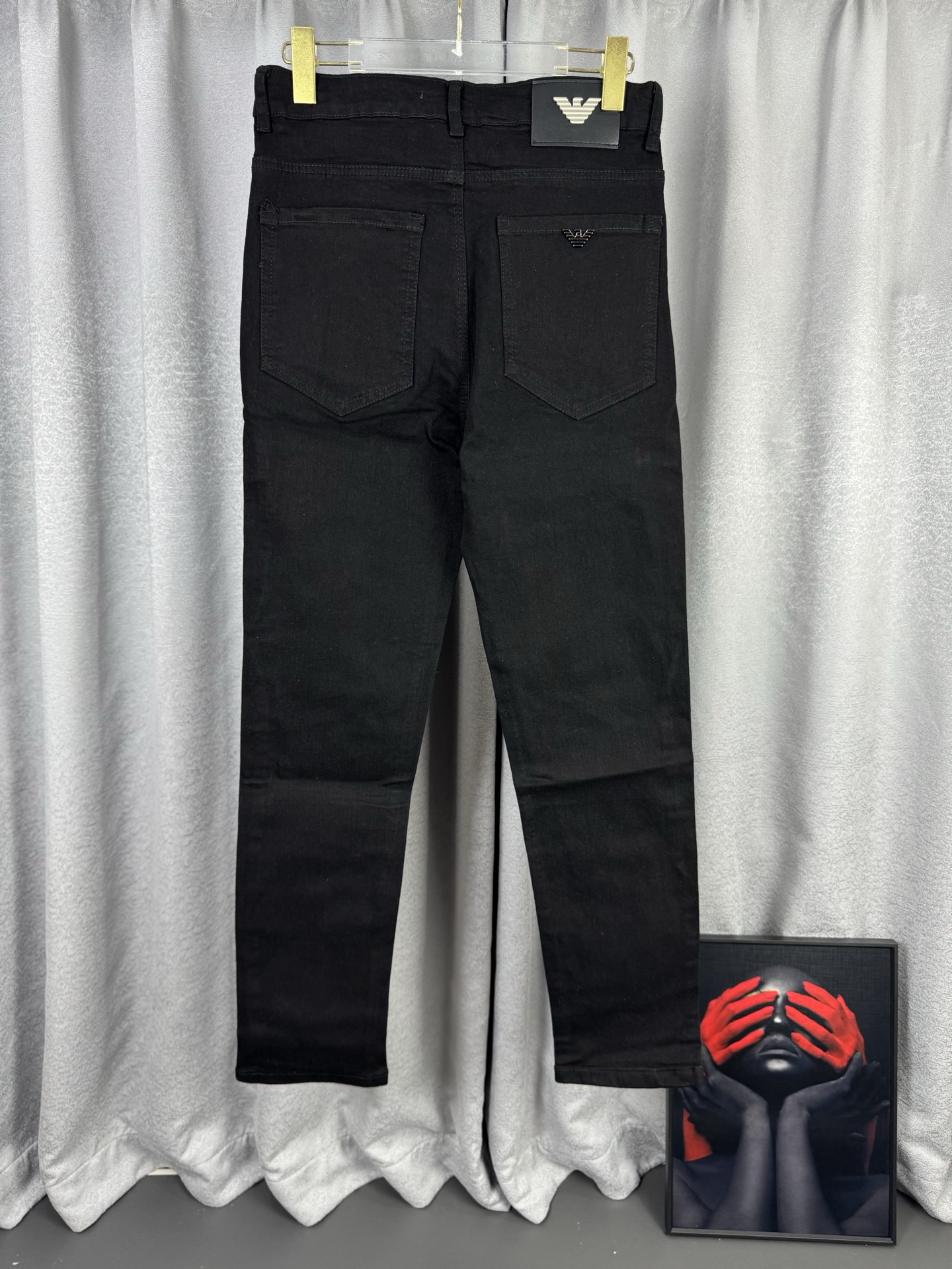 P120 Armani 26ss Nuevo vaquero de primavera temprana con bolsillos de triángulo y logo de águila🦅. Tejido mezcla de al…