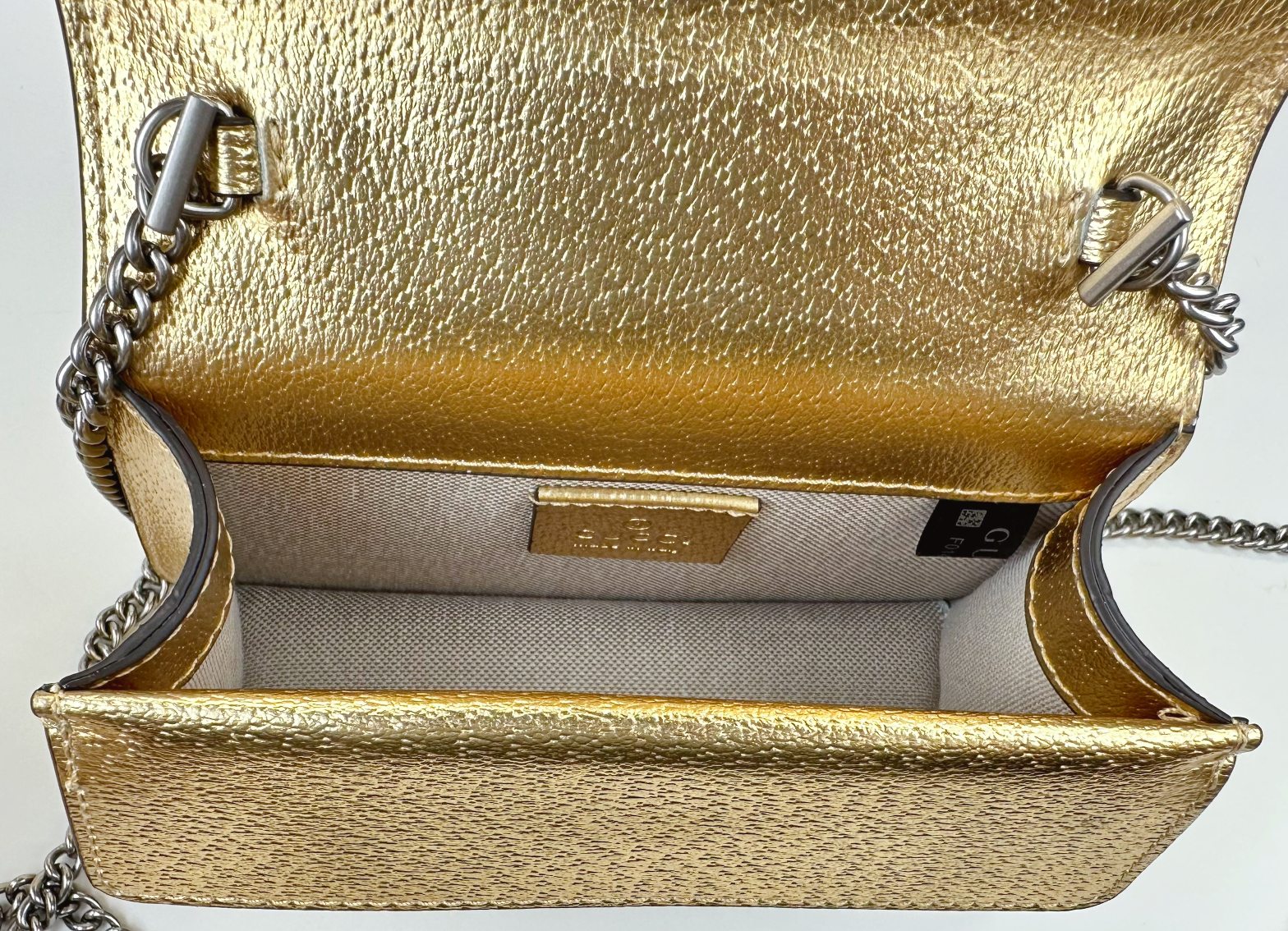 Dionysusシリーズ迷你手提包 - グリーンレザーと水晶アクセント