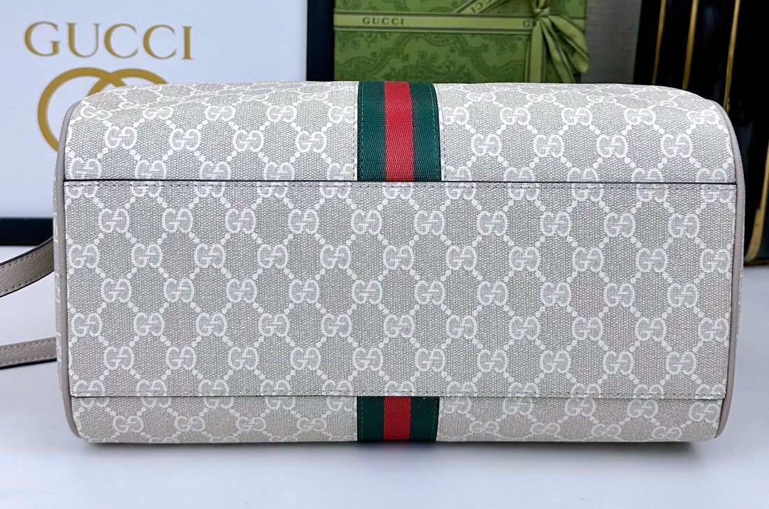  💕Ophidia系列GG手提包。作为品牌经典之作，GG Supreme帆布已然成为Gucci设计世界的