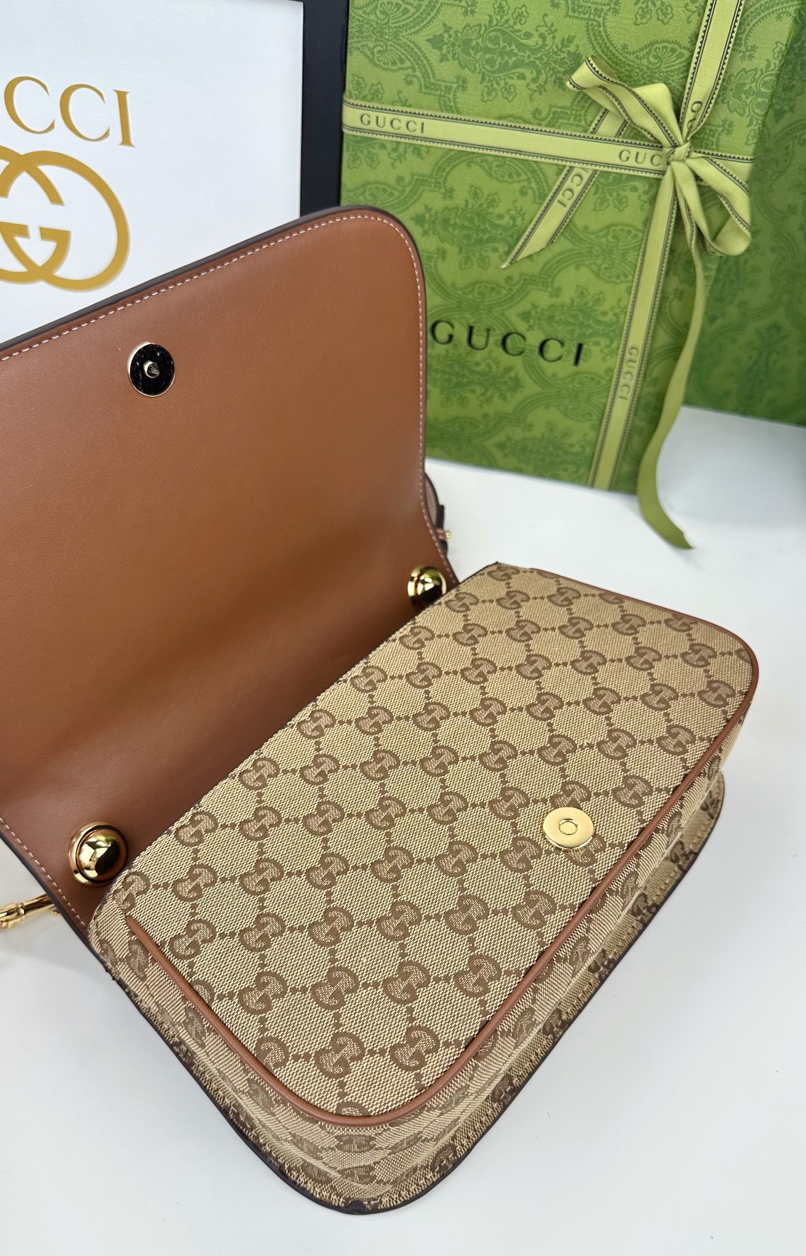 G家 新デザイン ダブルGパターン 手提げショルダーバッグ