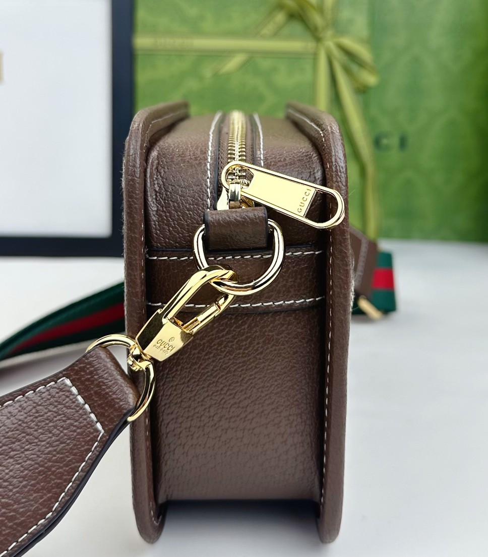 Gucci Ophidia 中号托特包 - GG帆布と黒色皮革の洗練
